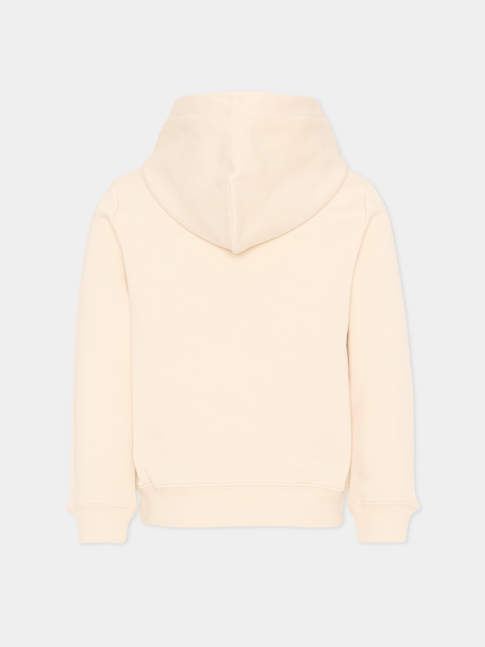 Felpa beige per bambini con logo,Calvin Klein Kids,IU0IU00679 PGB