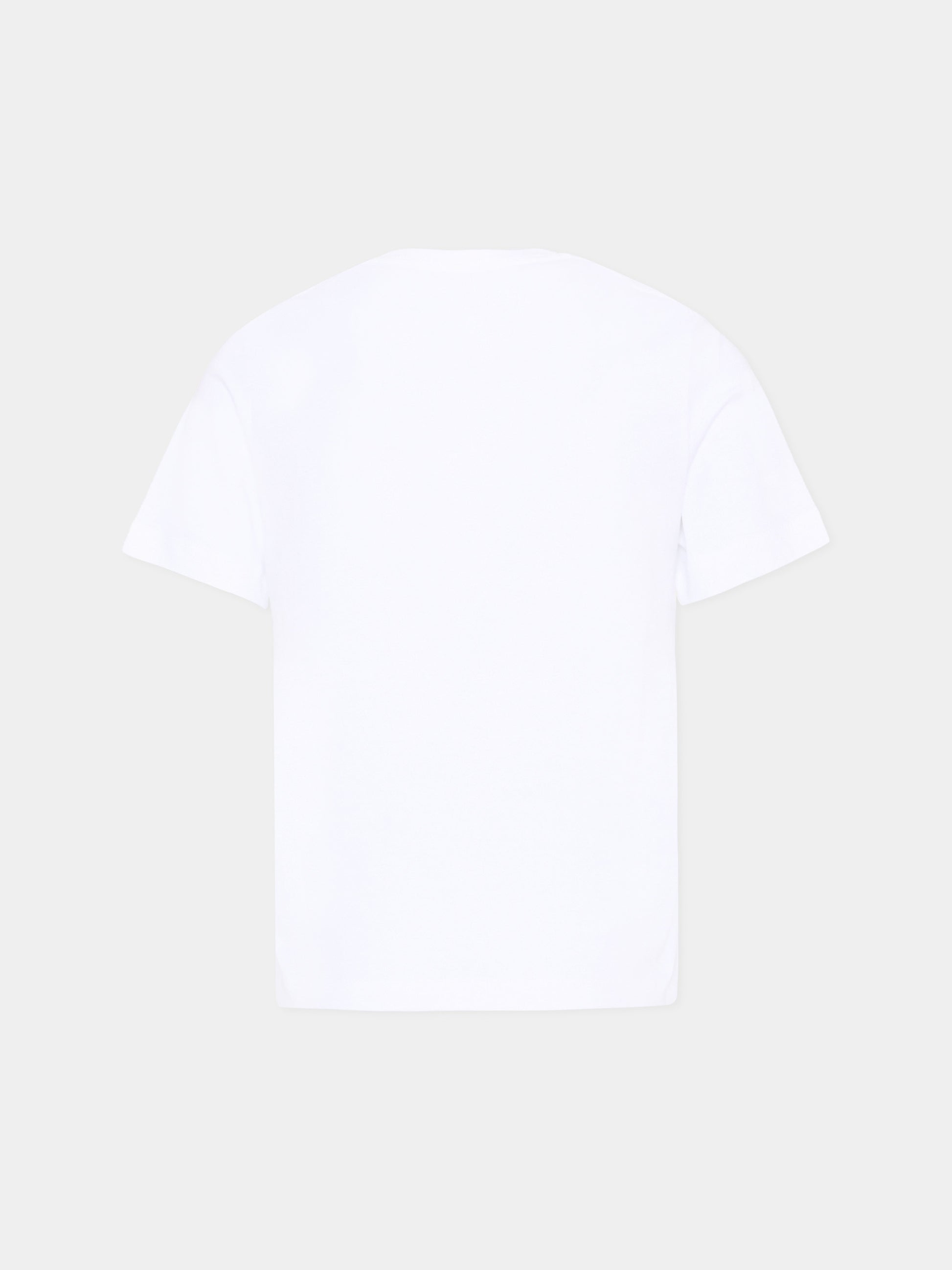 T-Shirt bianca per bambini con logo,Calvin Klein Kids,IU0IU00683 YAF