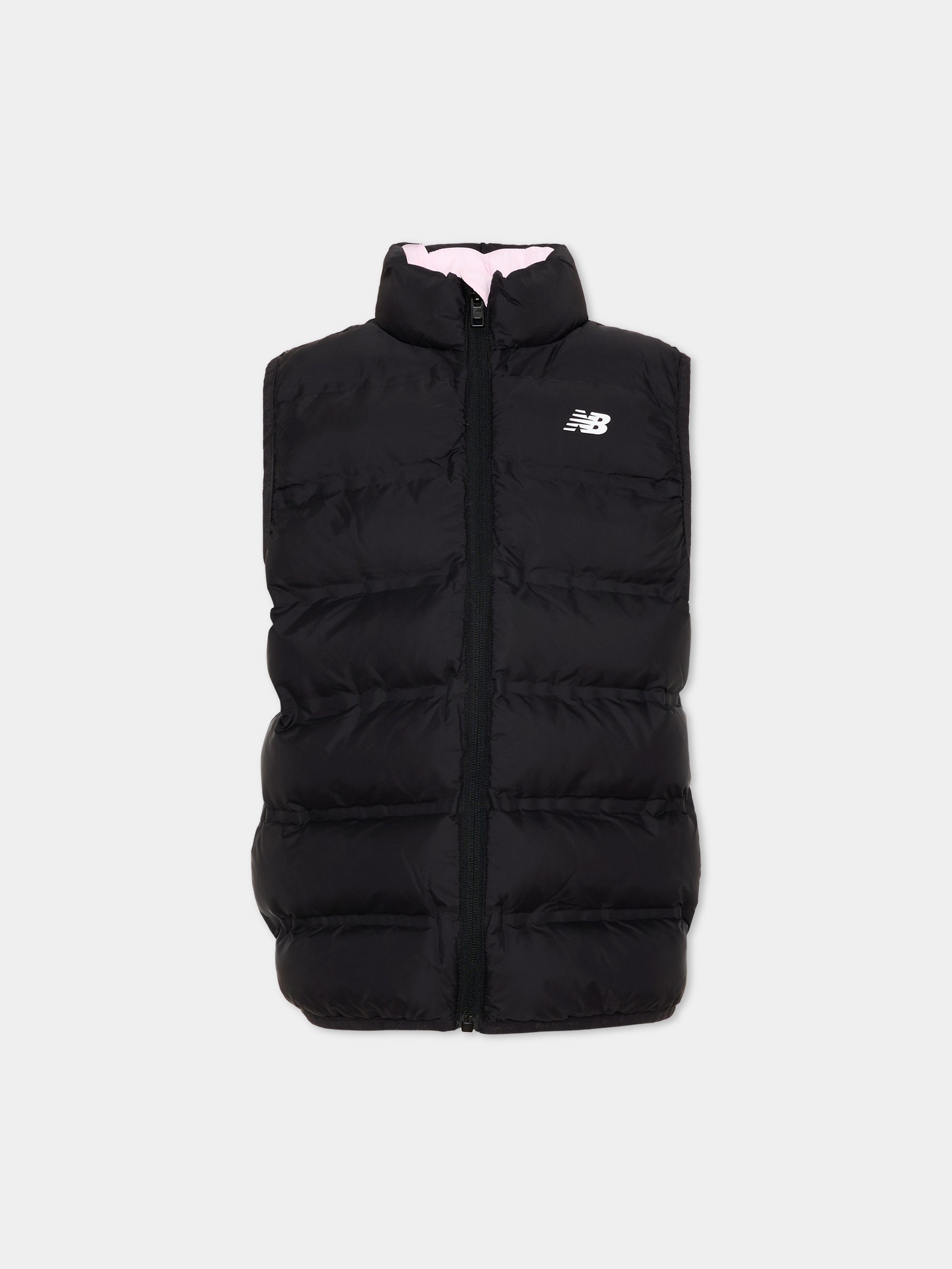 Gilet rosa per bambina imbottito,New Balance,LAKG0021 BK
