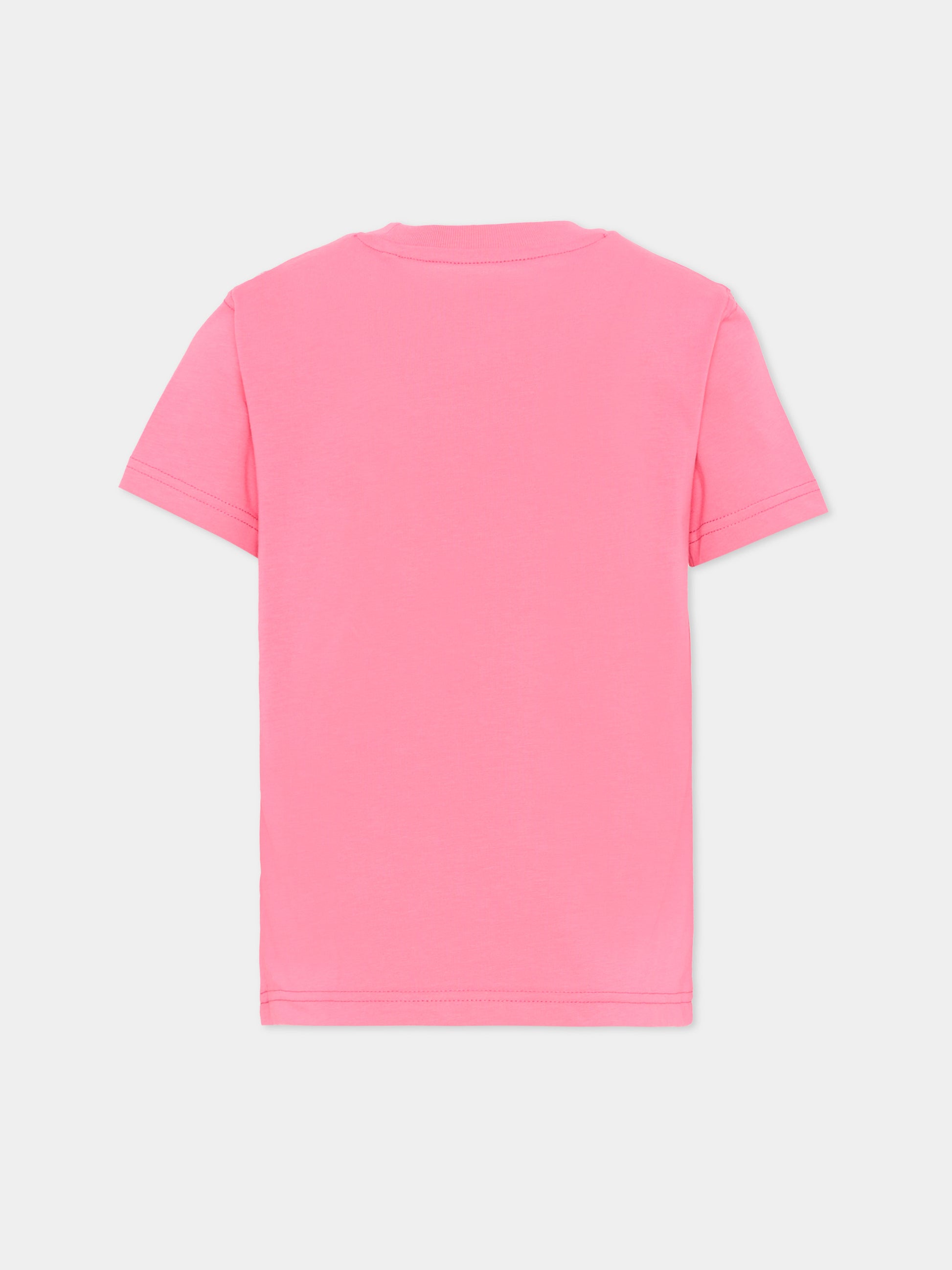 T-shirt fucsia per bambina con logo,New Balance,LAKG0183 DAB