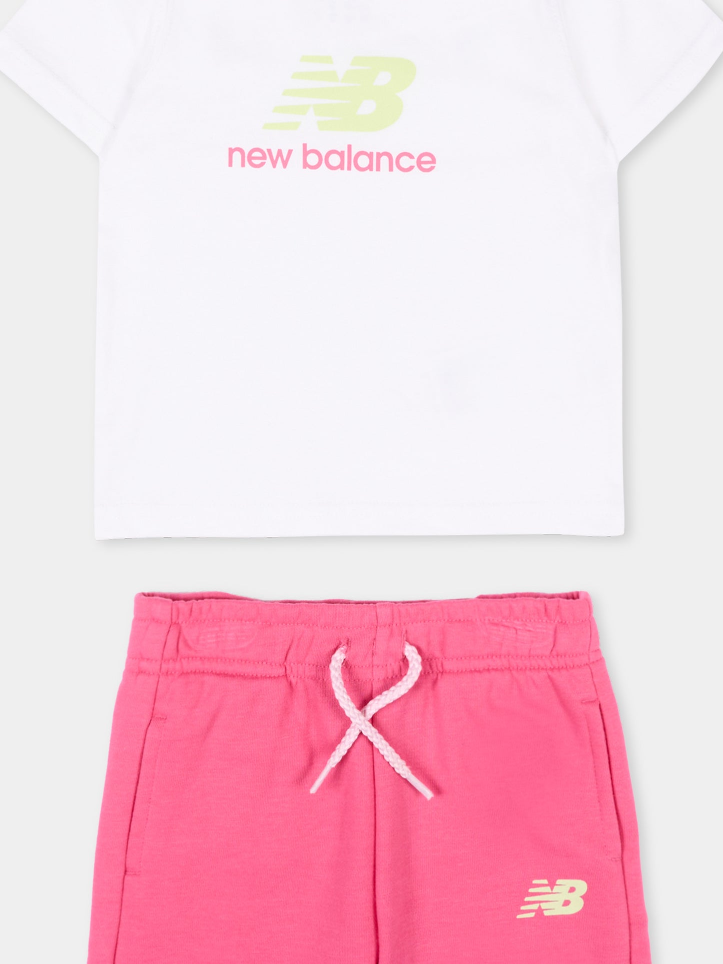Completo sportivo rosa per neonata logo,New Balance,LAKG0249I BWE