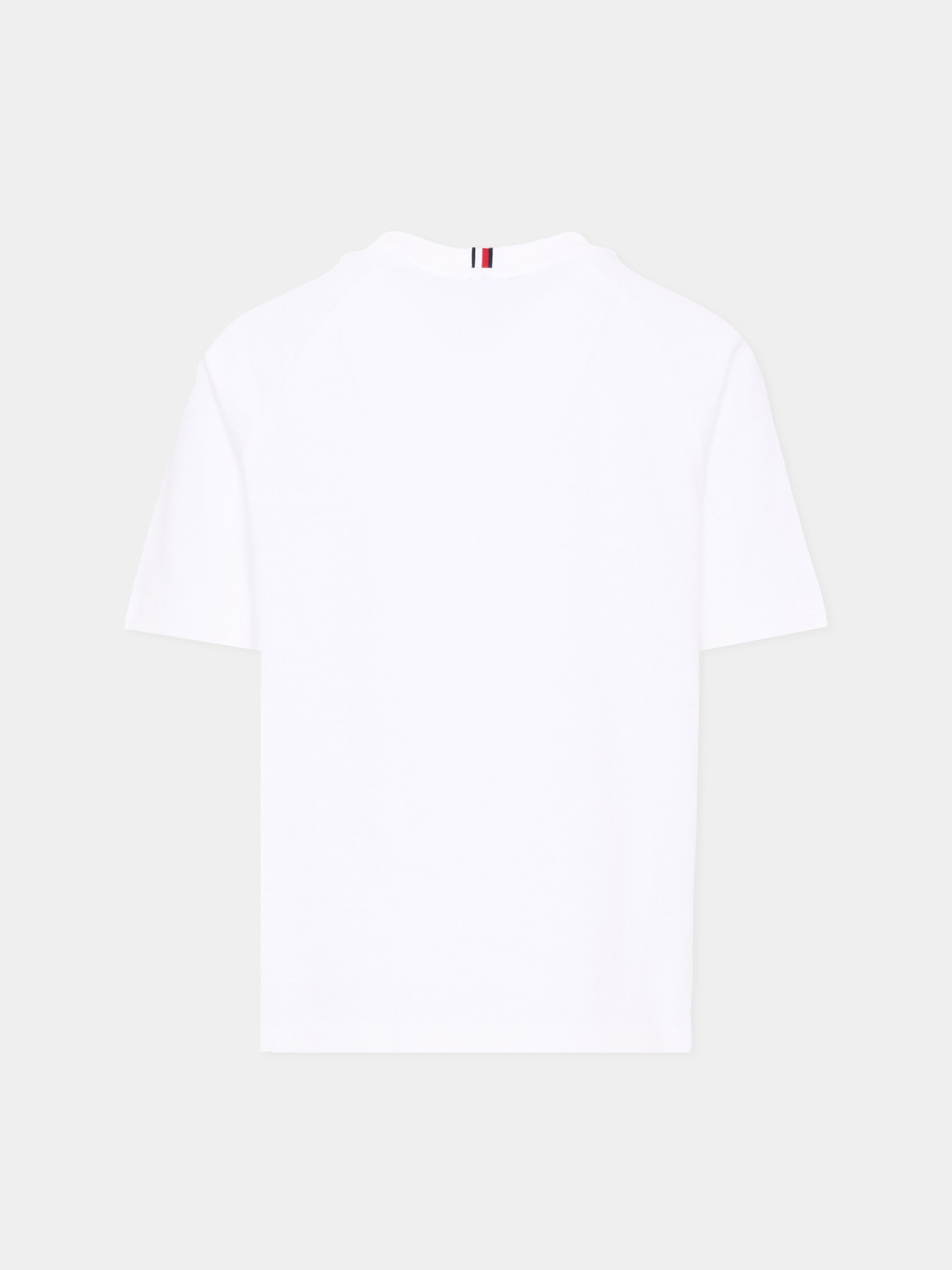 T-shirt bianca per bambini con logo,Tommy Hilfiger Junior,KB0KB09726 YBR
