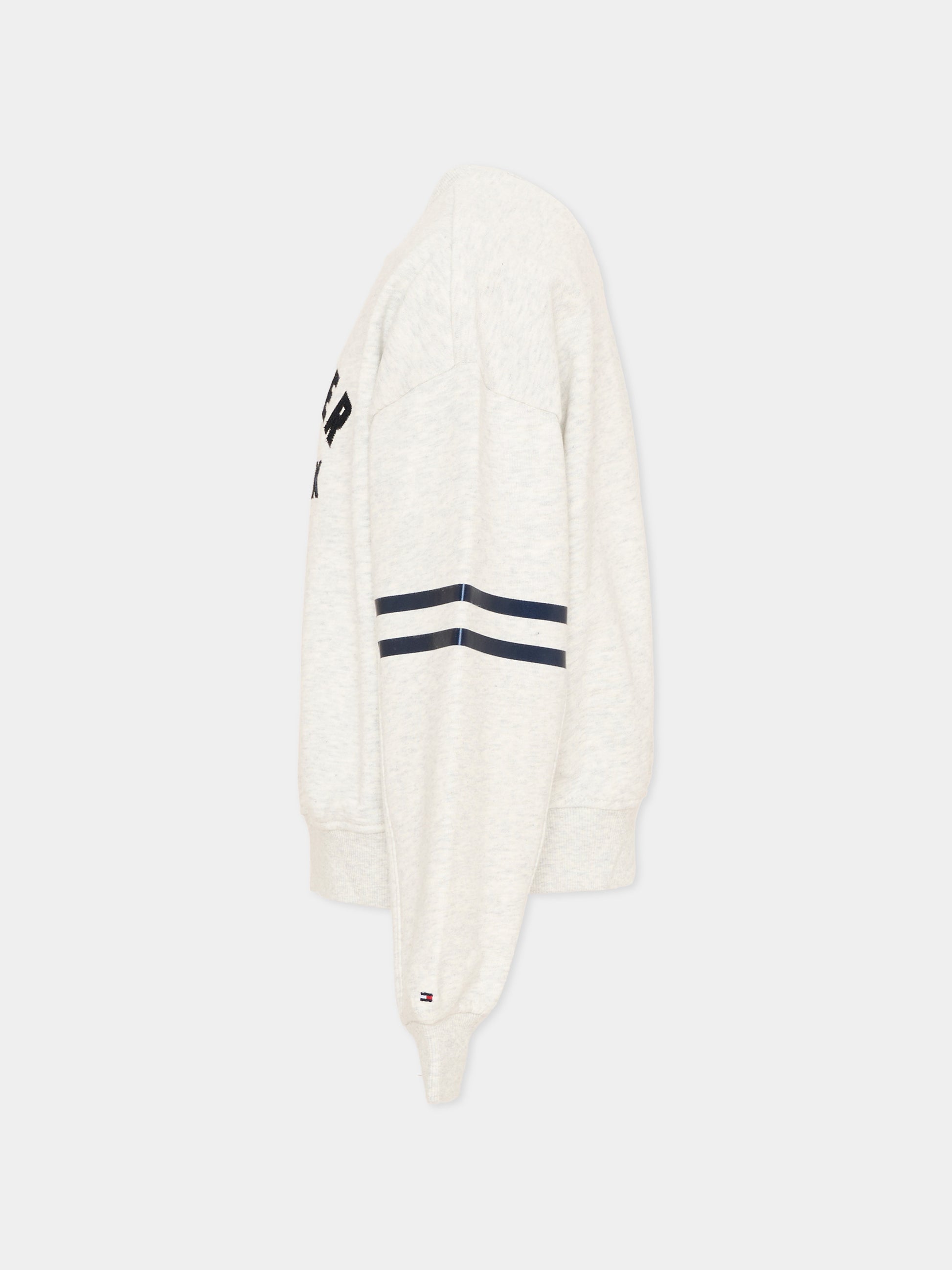 Felpa grigia per bambini con logo,Tommy Hilfiger Junior,KG0KG08746 P09