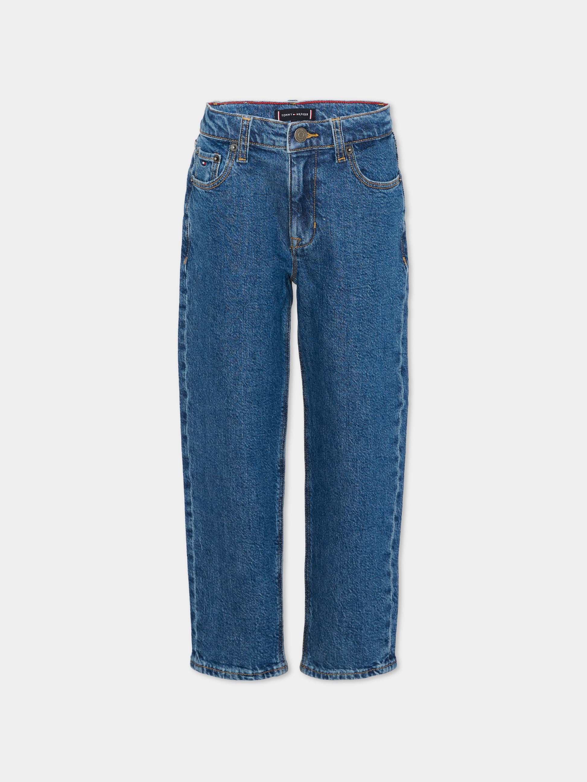 Jeans denim per bambino con Tommy flag,Tommy Hilfiger Junior,KB0KB09707 1A7