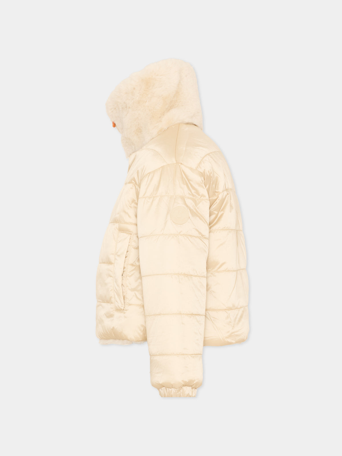Ecopelliccia beige per bambina,Save The Duck Kids,J31352G FURY23 40034