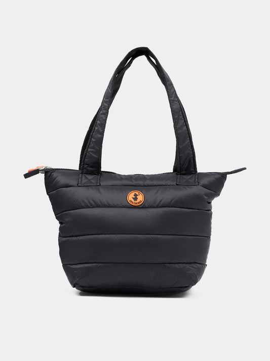 Borsa Cary nera per bambina con logo,Save The Duck Kids,DZ2508U GIGA21 10000