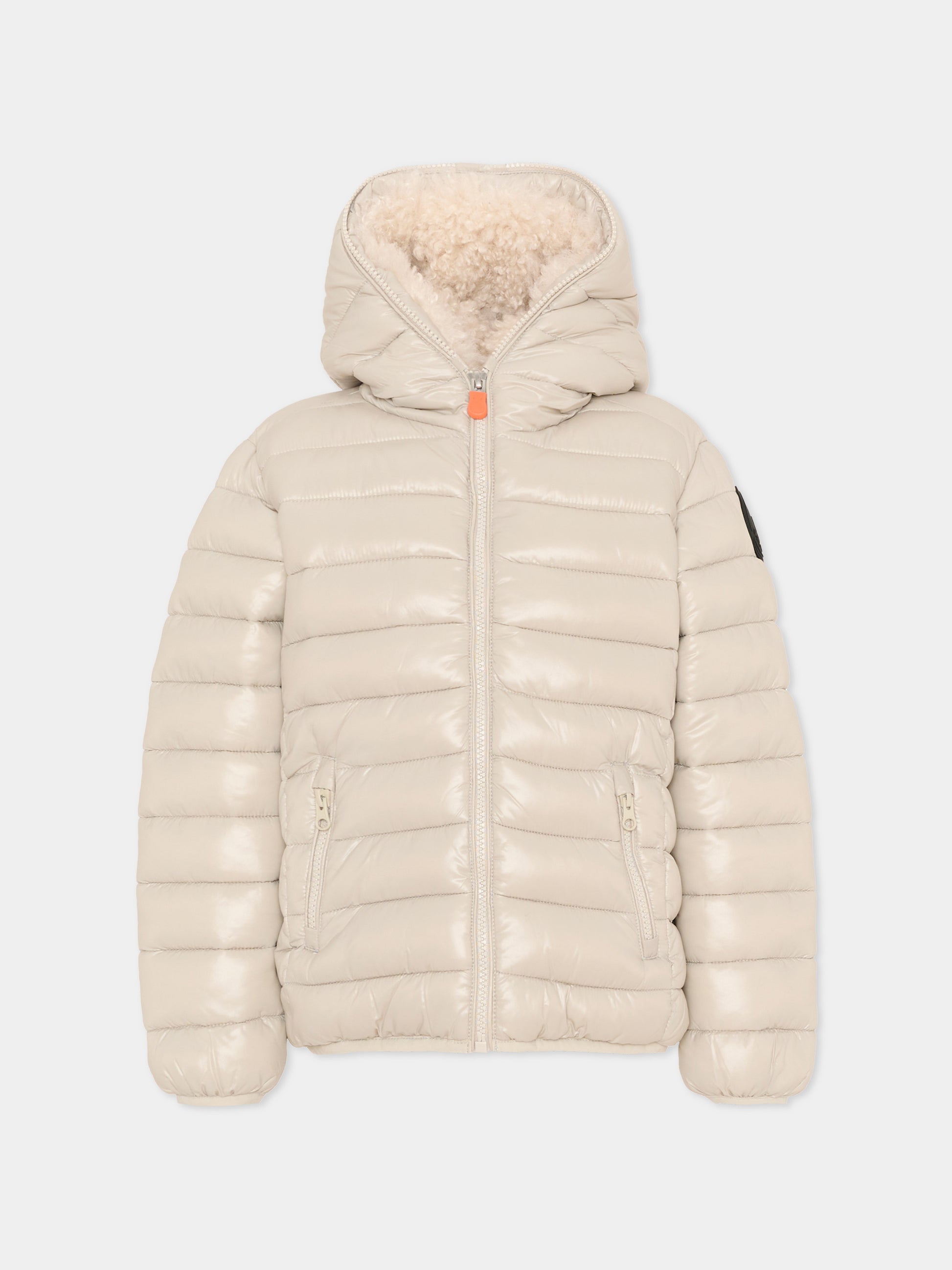 Piumino Gavin beige per bambini,Save The Duck Kids,J30947B LOVE21 40019