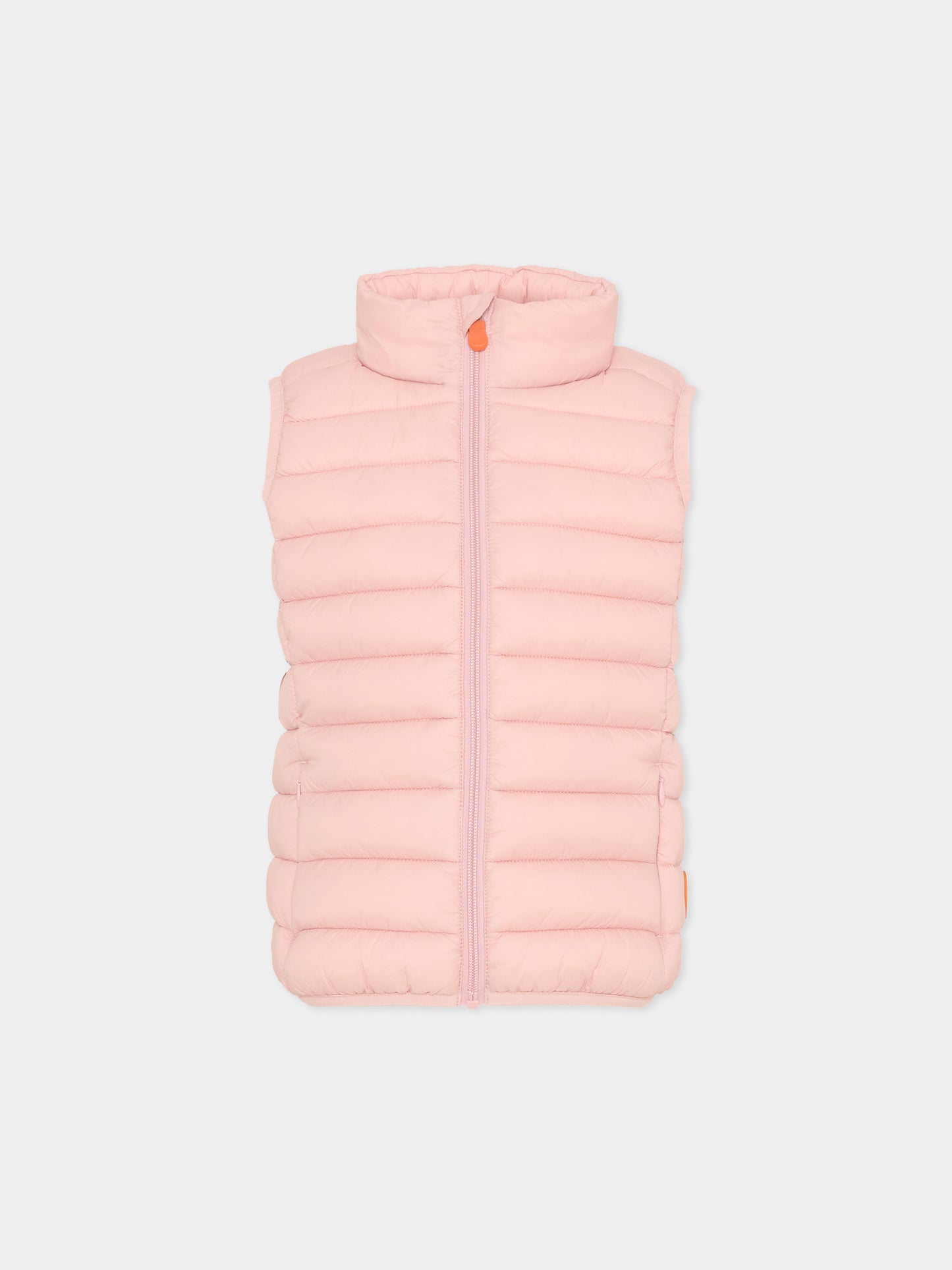 Gilet Andy rosa per bambina con logo,Save The Duck Kids,J82430X GIGA21 80007