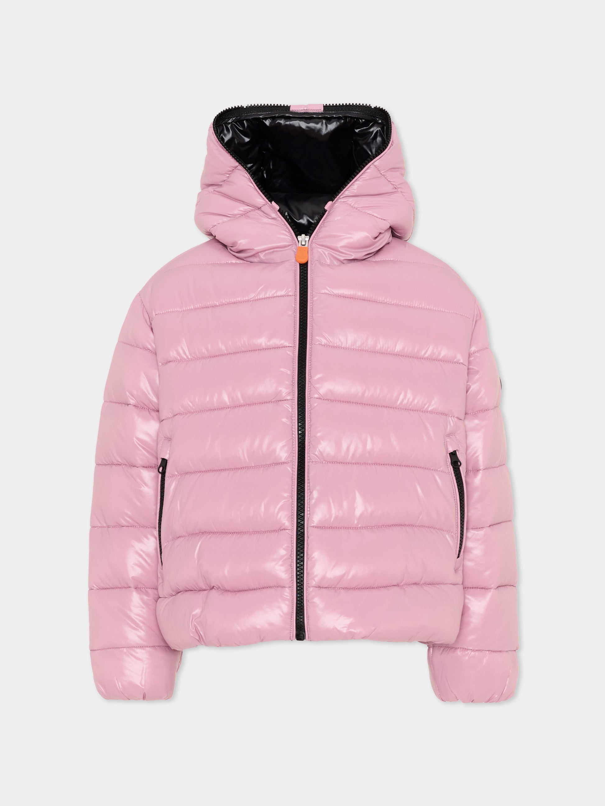 Piumino Imara rosa per bambina con logo,Save The Duck Kids,J31915G LOVE21 80044