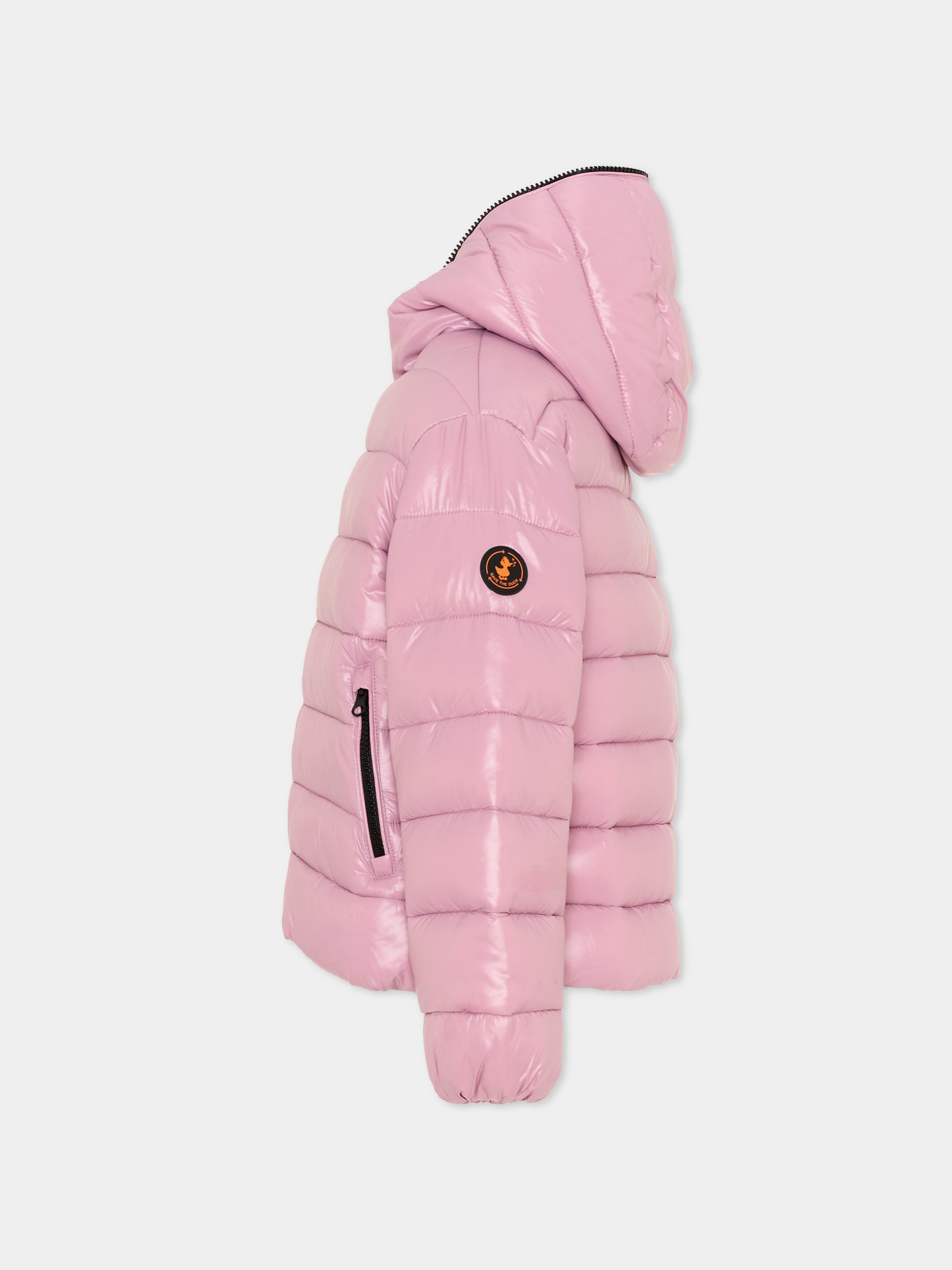 Piumino Imara rosa per bambina con logo,Save The Duck Kids,J31915G LOVE21 80044