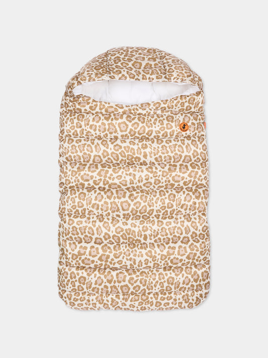 Sacco nanna Buz marrone per neonati con logo,Save The Duck Kids,I30001X MILA21 21647