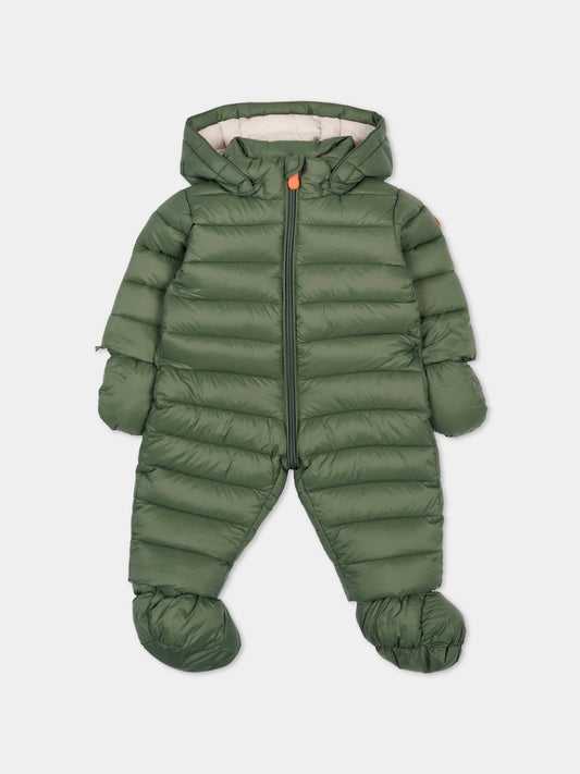 Piumino Storm verde per neonati con logo,Save The Duck Kids,I30002X GIGA21 50028