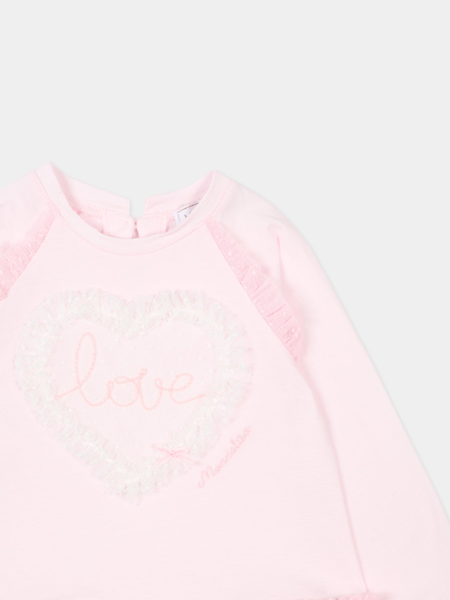 Vestito rosa per neonata con tulle,Monnalisa,39F900 6005 0090