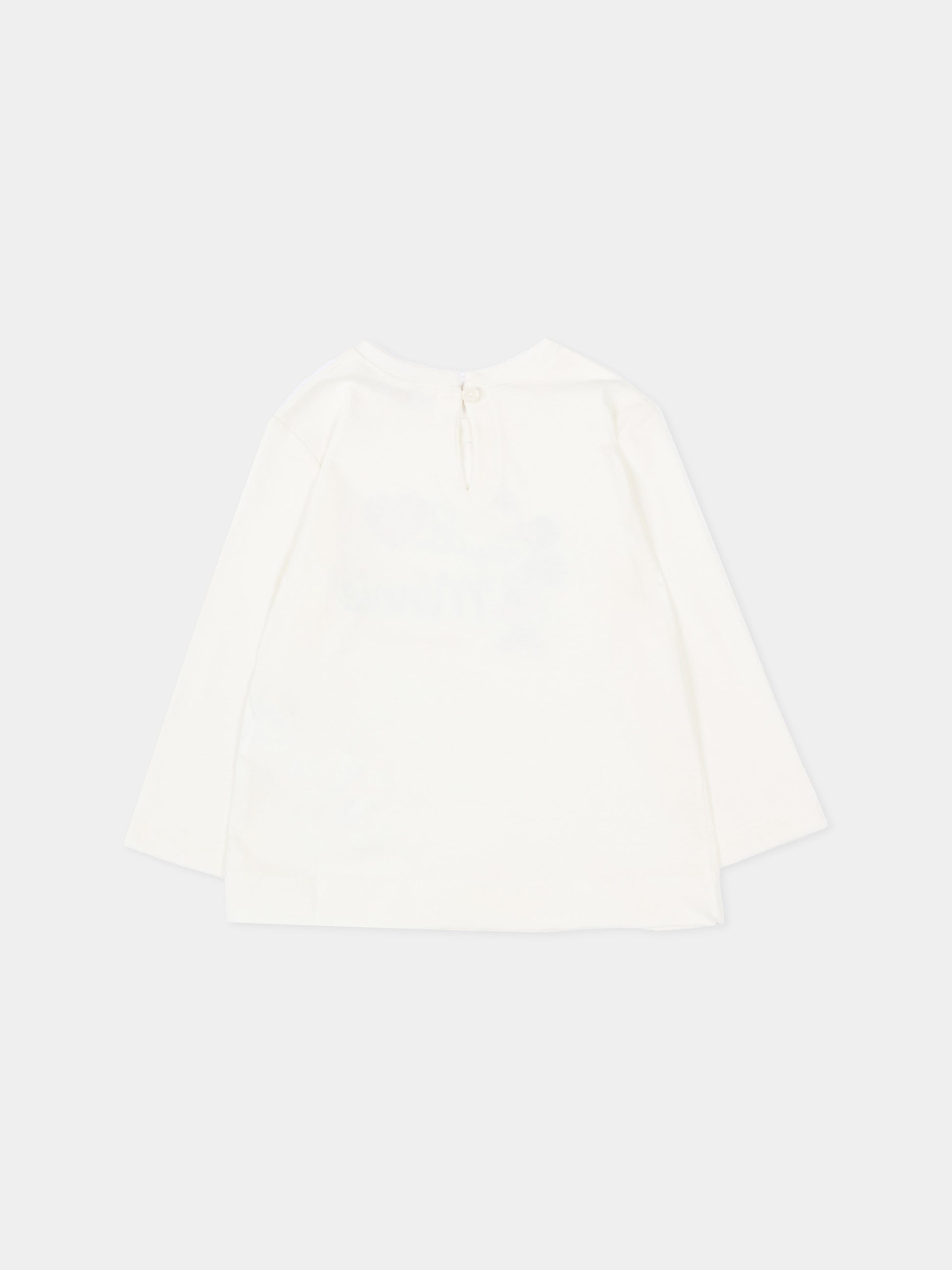 T-Shirt avorio per neonata con stampa Minnie,Monnalisa,39F617 6005 0001