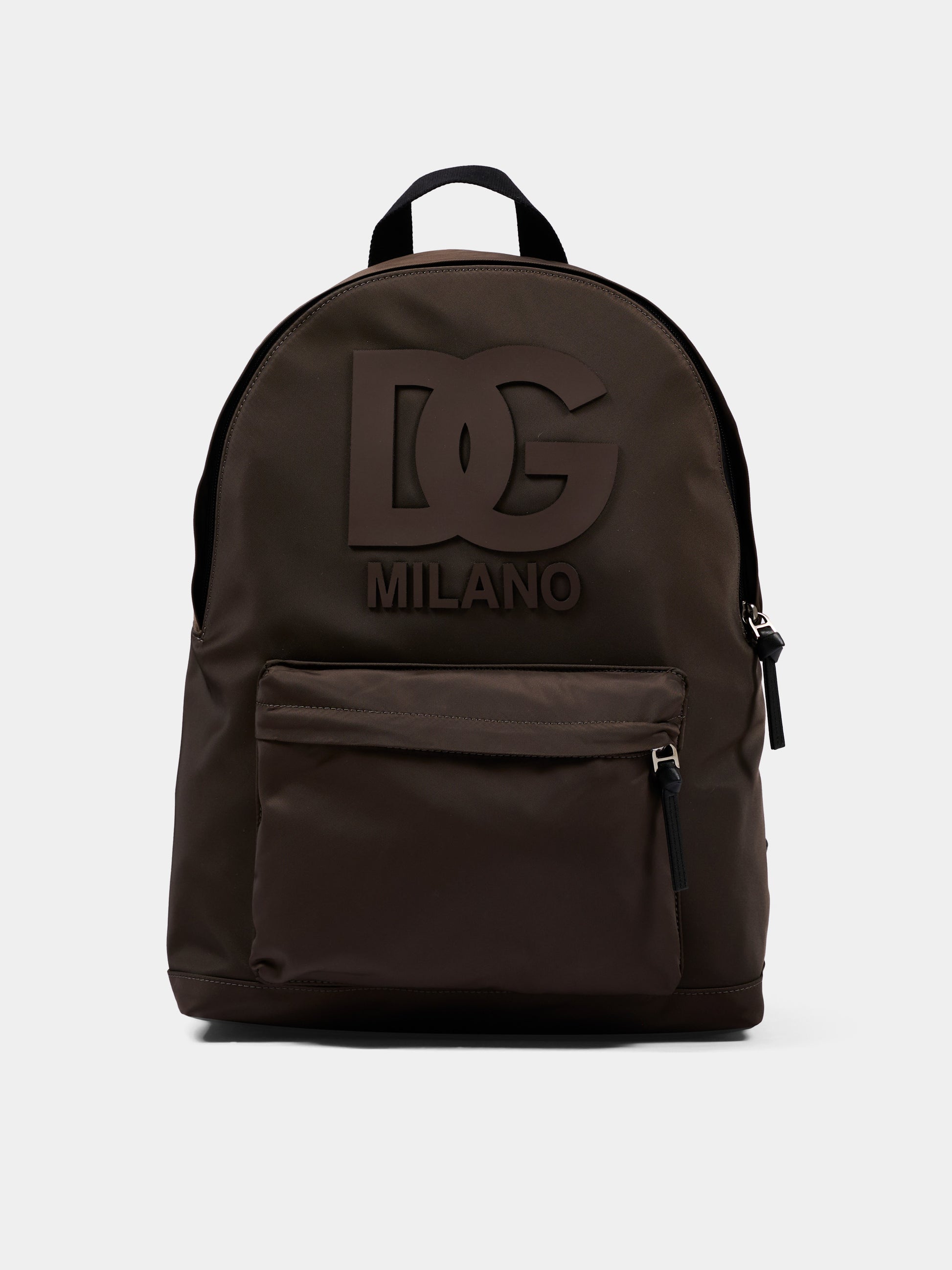 Zaino marrone per bambini con logo,Dolce & Gabbana Kids,EM0074 A0567 8S497