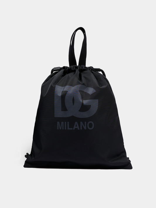 Zaino nero per bambini con logo,Dolce & Gabbana Kids,EM0150 AZ589 HN5ZL