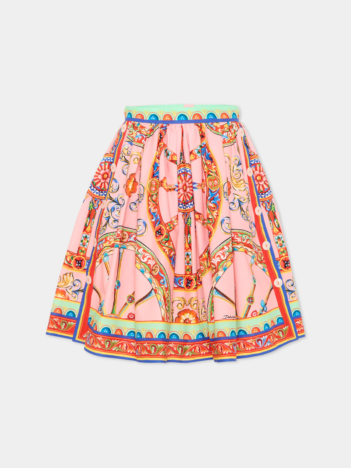 Gonna multicolor per bambina con carretto,Dolce & Gabbana Kids,L56I22 FI5O1 HF6CK