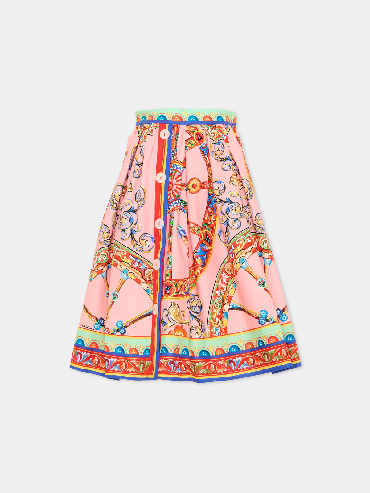 Gonna multicolor per bambina con carretto,Dolce & Gabbana Kids,L56I22 FI5O1 HF6CK