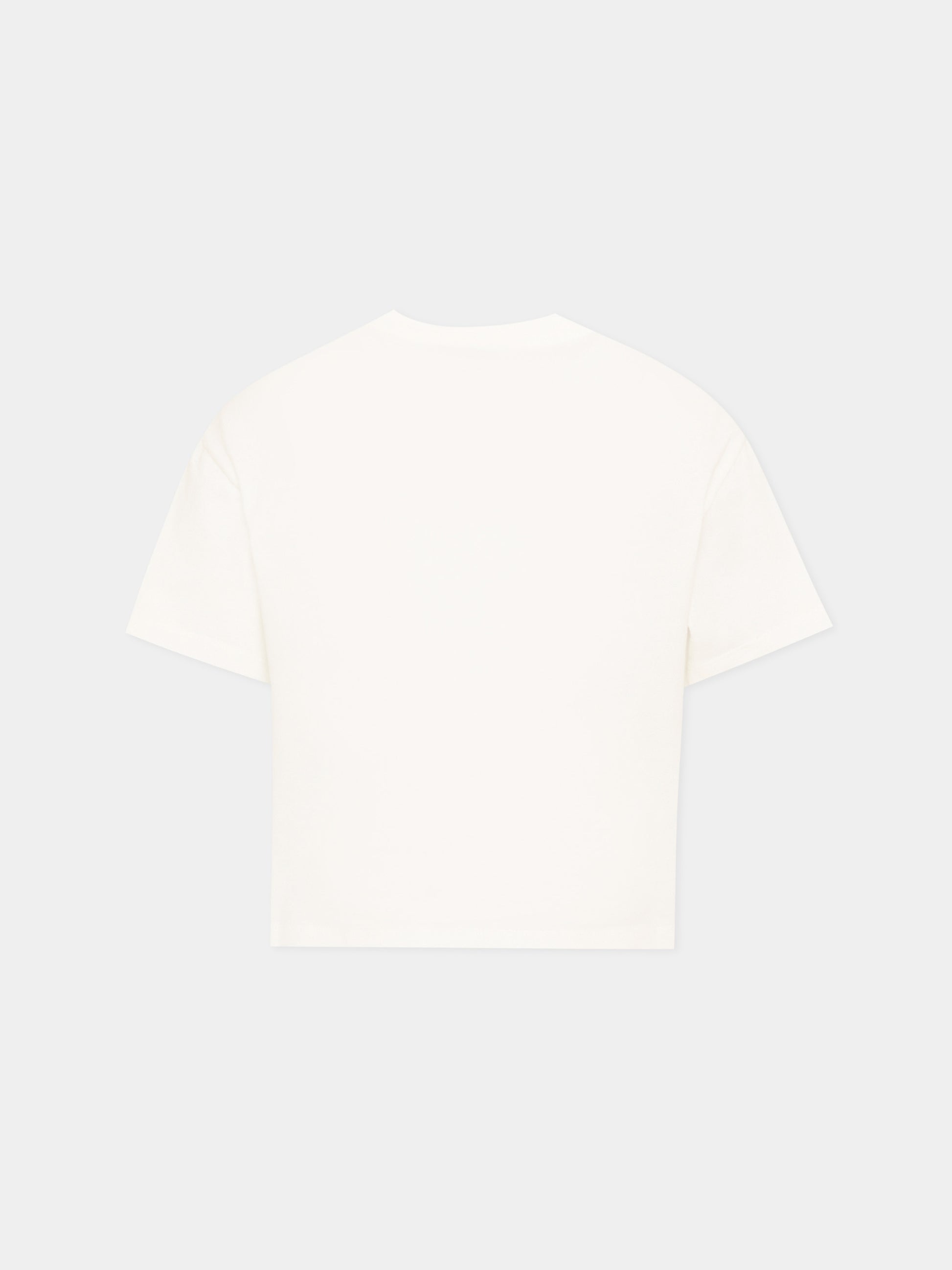 T-Shirt avorio con stampa per bambina,Dolce & Gabbana Kids,L5JTNL G7P6Z HA6FT