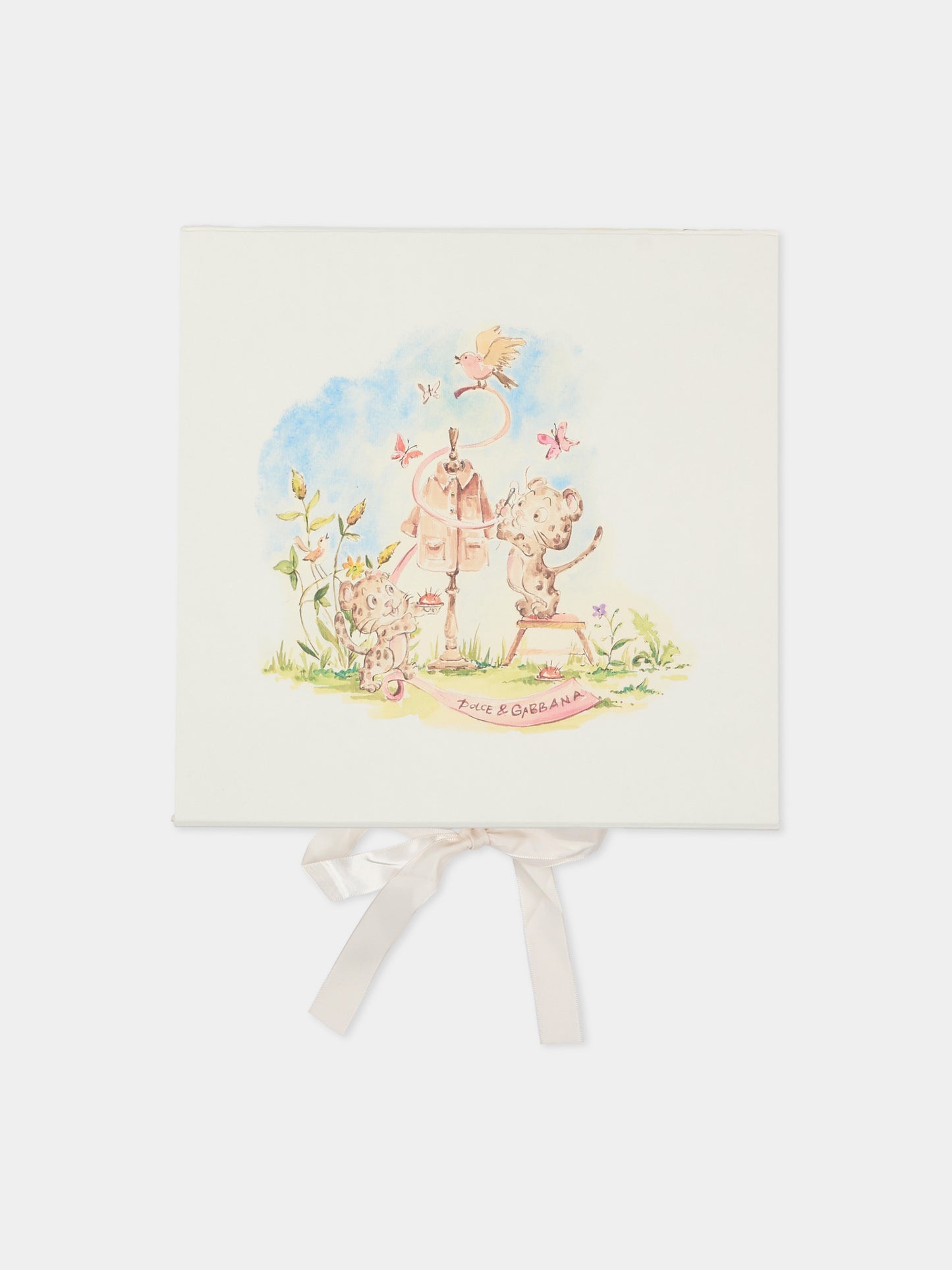 Set tutina celeste per neonato con stampa,Dolce & Gabbana Kids,L1JOCT G7P8S S9000
