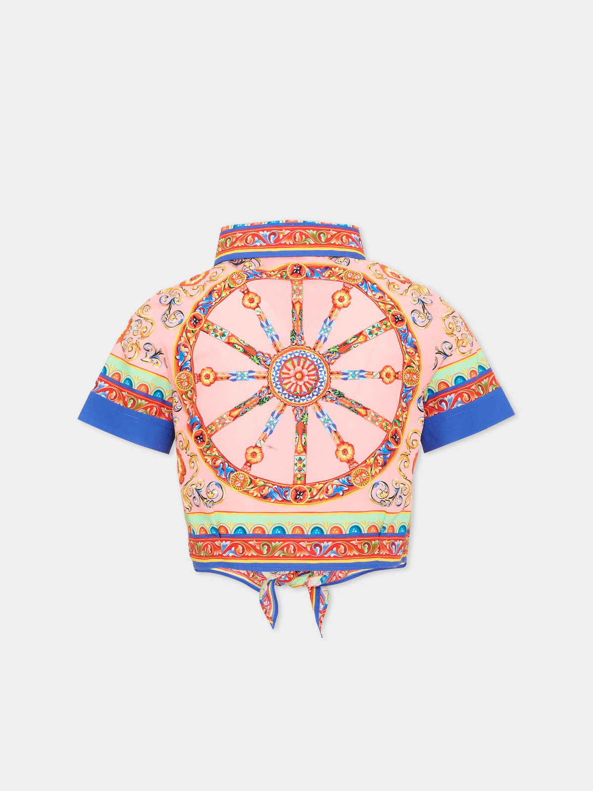 Camicia rosa per bambina con carretto,Dolce & Gabbana Kids,L54S05 FI5O1 HF6CK