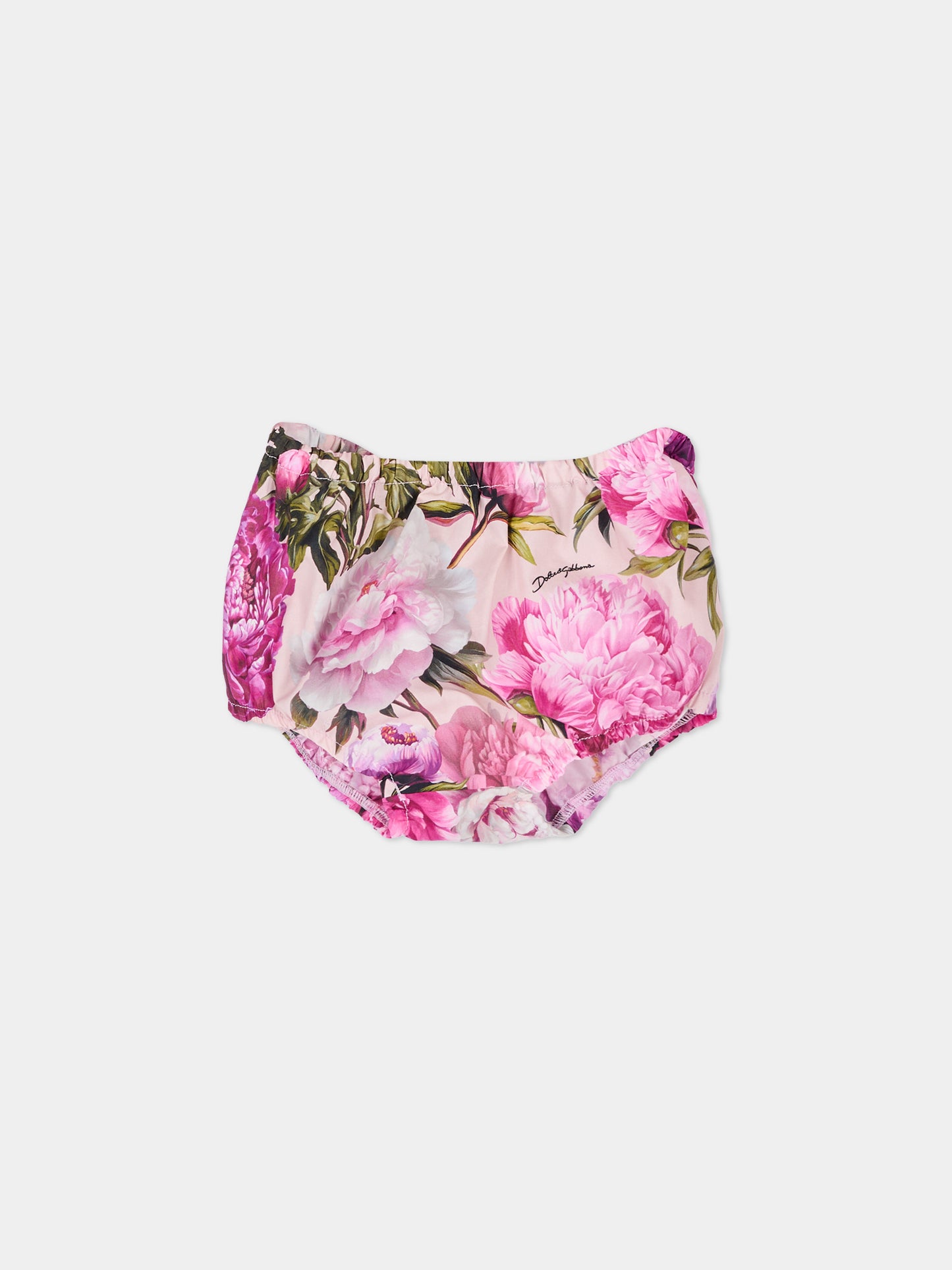 Abito elegante rosa per neonata floreale,Dolce & Gabbana Kids,L2JDBQ G7QZY S9000