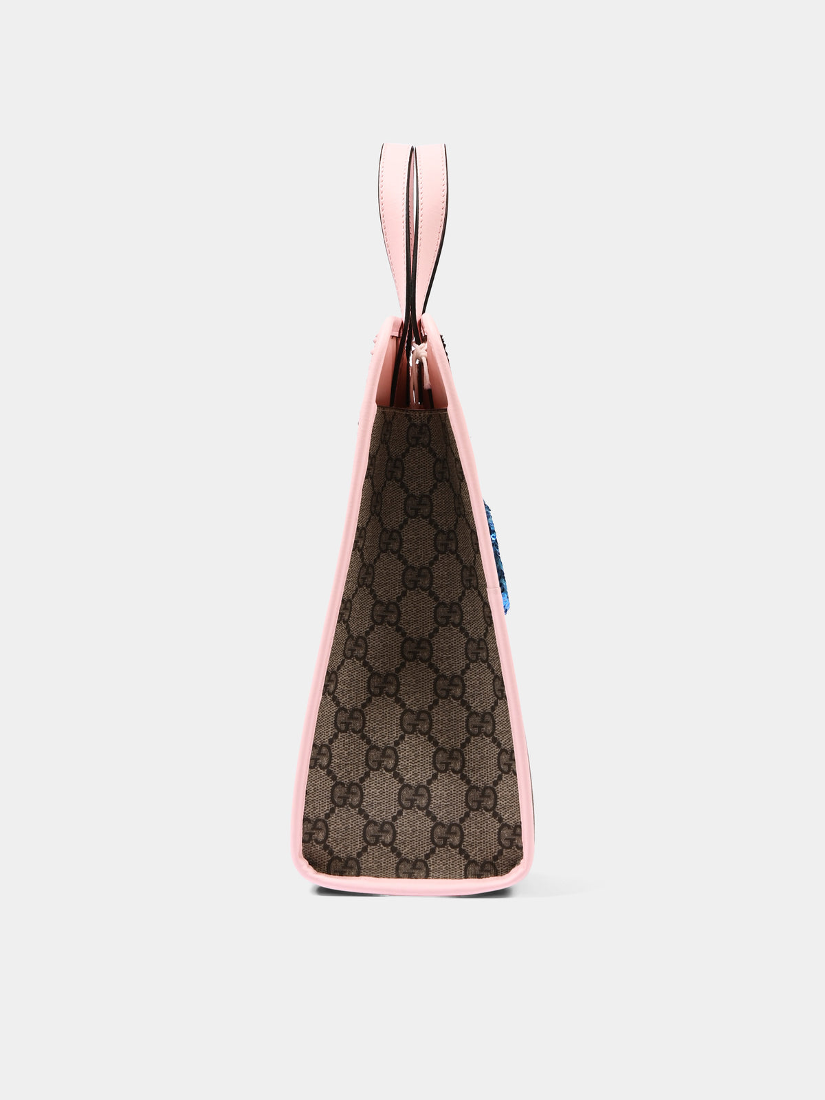 Borsa Shopping beige per bambina con gatto