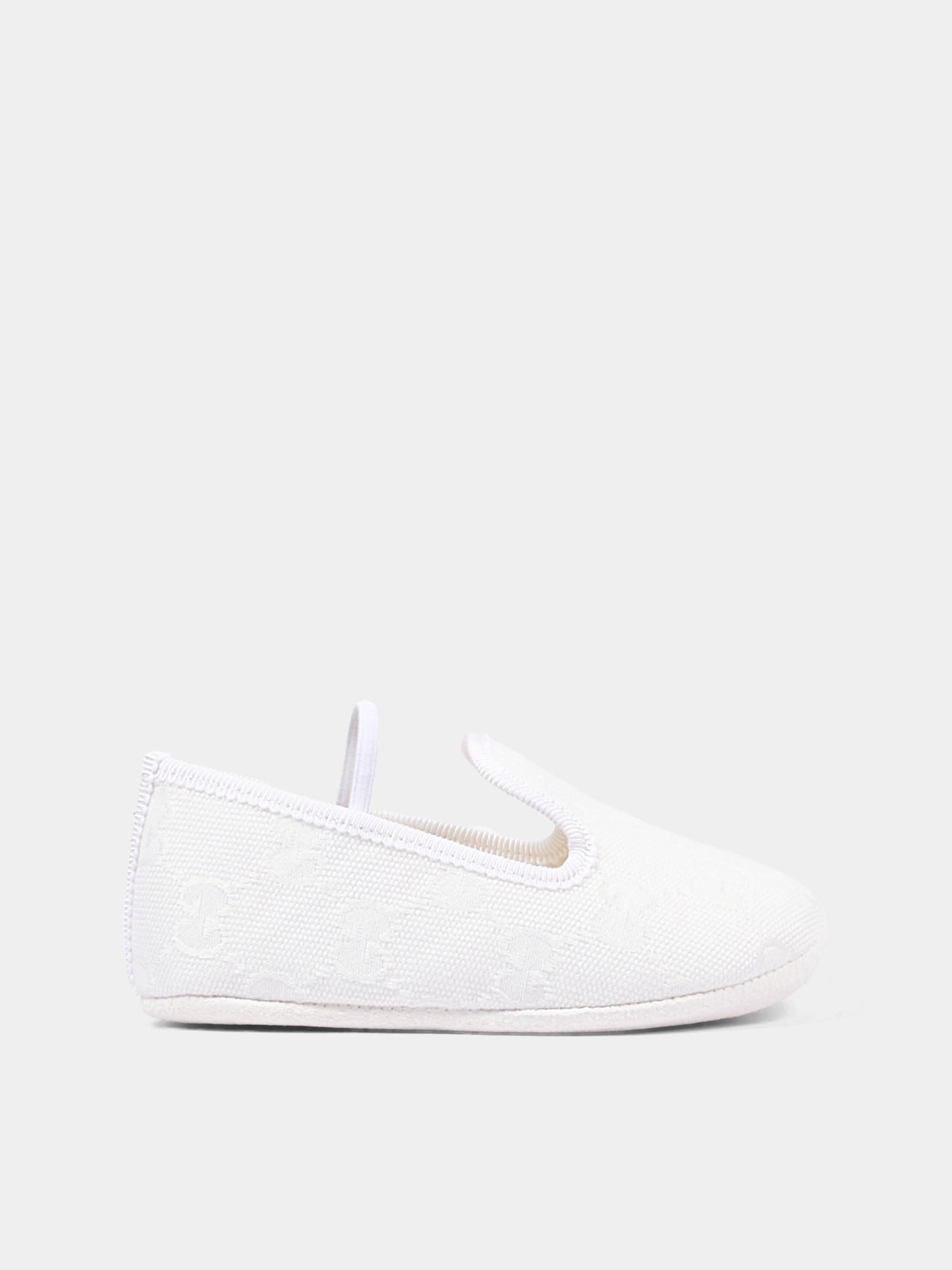 Mocassini avorio per neonato GG,Gucci Kids,873031 FAF5K 9048