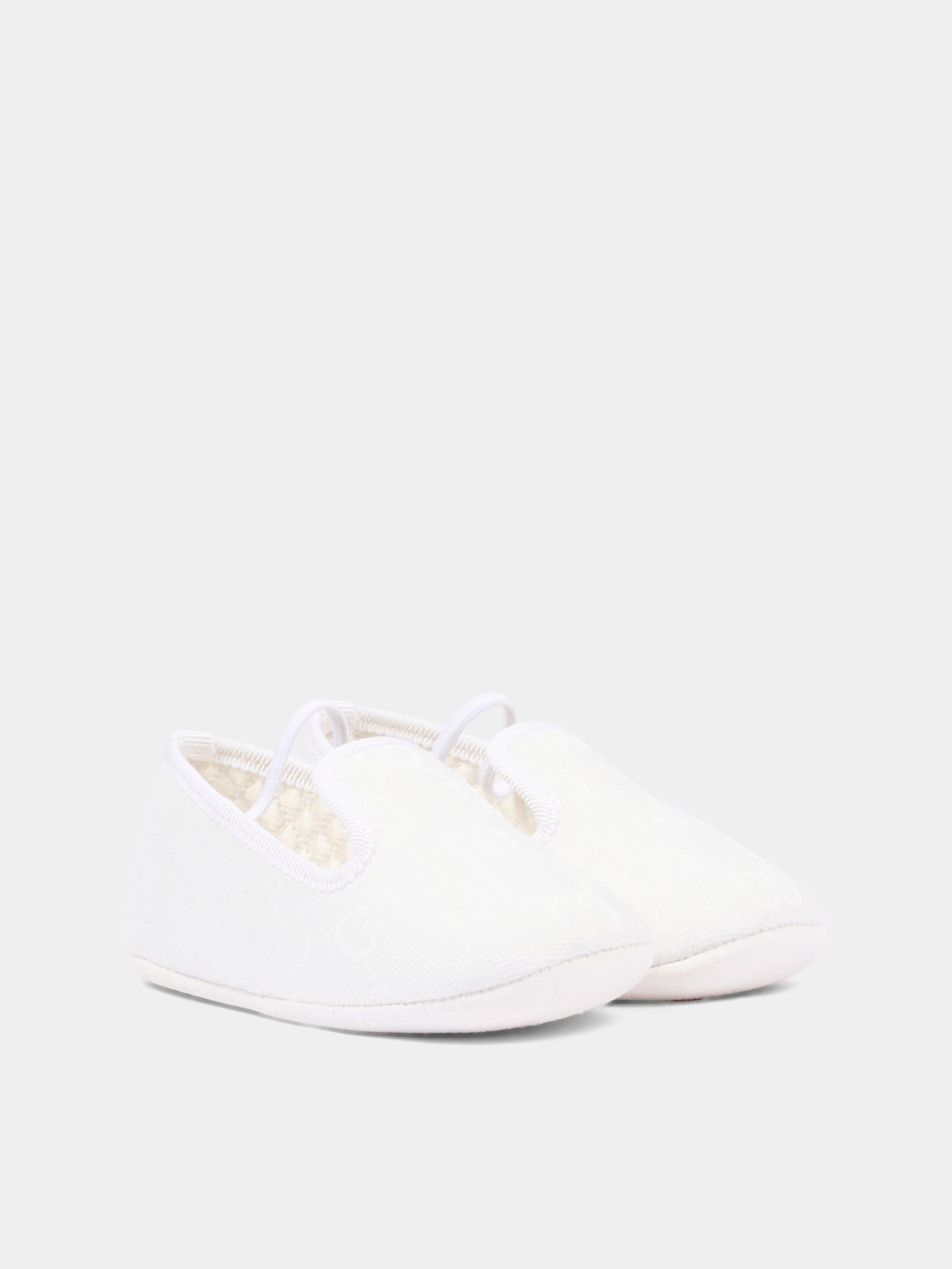 Mocassini avorio per neonato GG,Gucci Kids,873031 FAF5K 9048