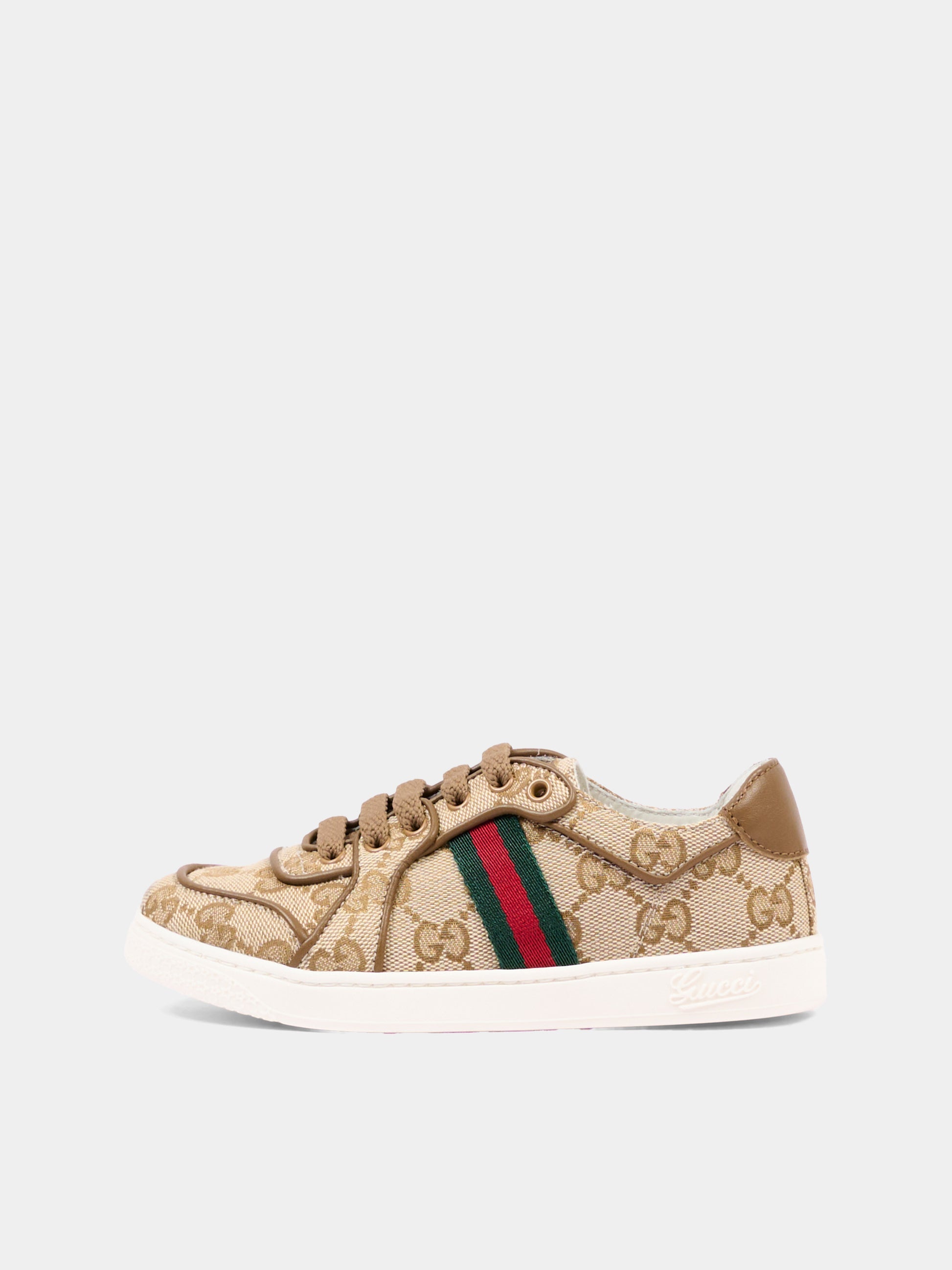 Sneakers beige monogramma GG per bambini,Gucci Kids,873450 FAF5F 9644