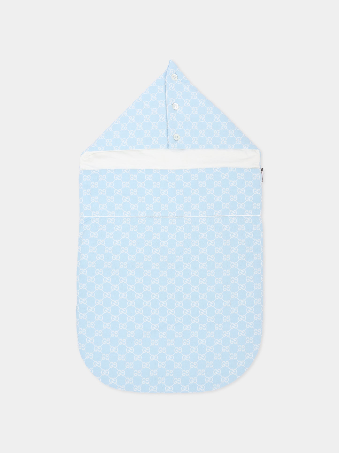 Sacco nanna azzurro per neonato GG,Gucci Kids,865783 XJHBA 4914