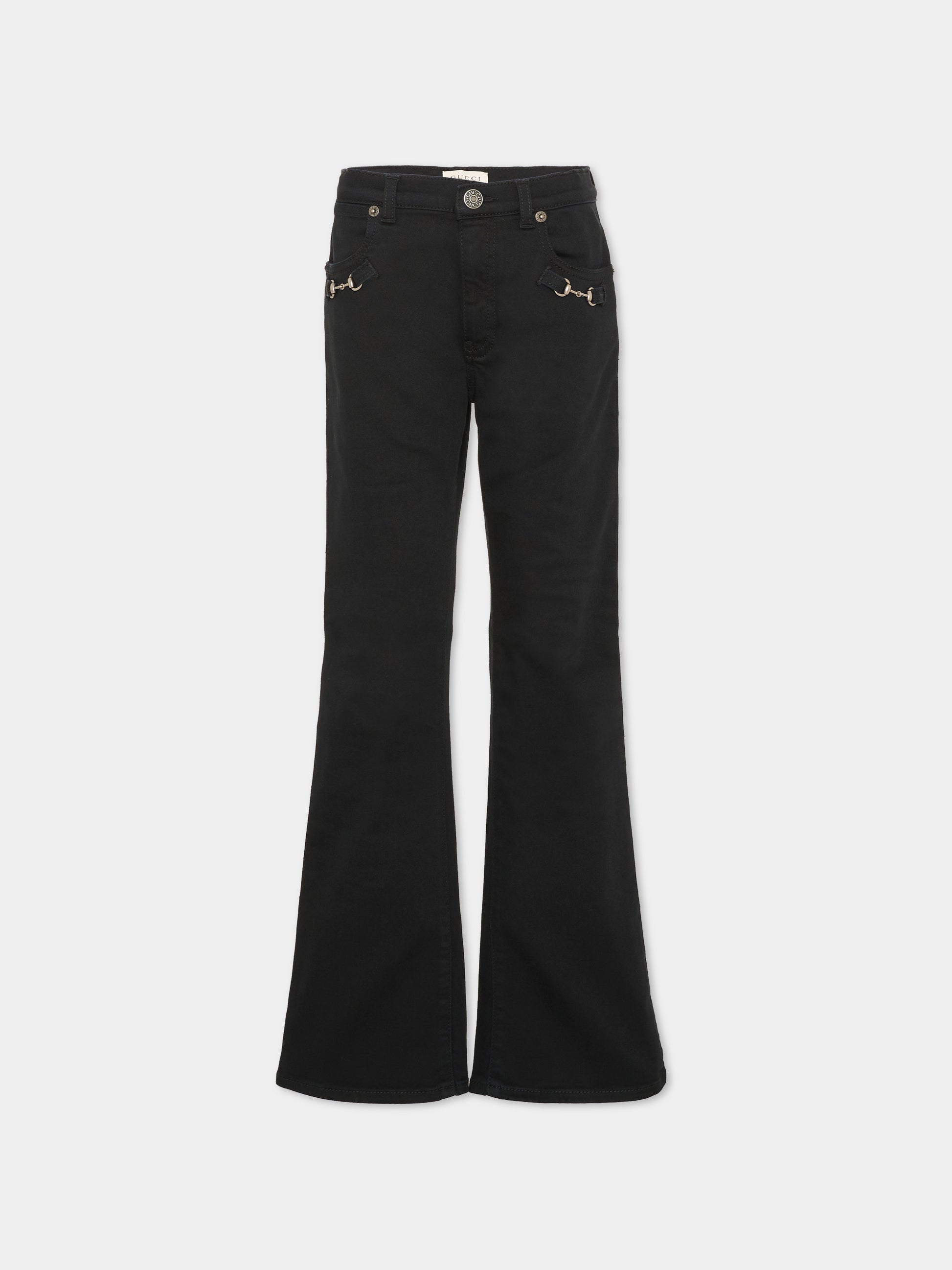 Jeans nero per bambino svasato,Gucci Kids,870025 XDC41 1168