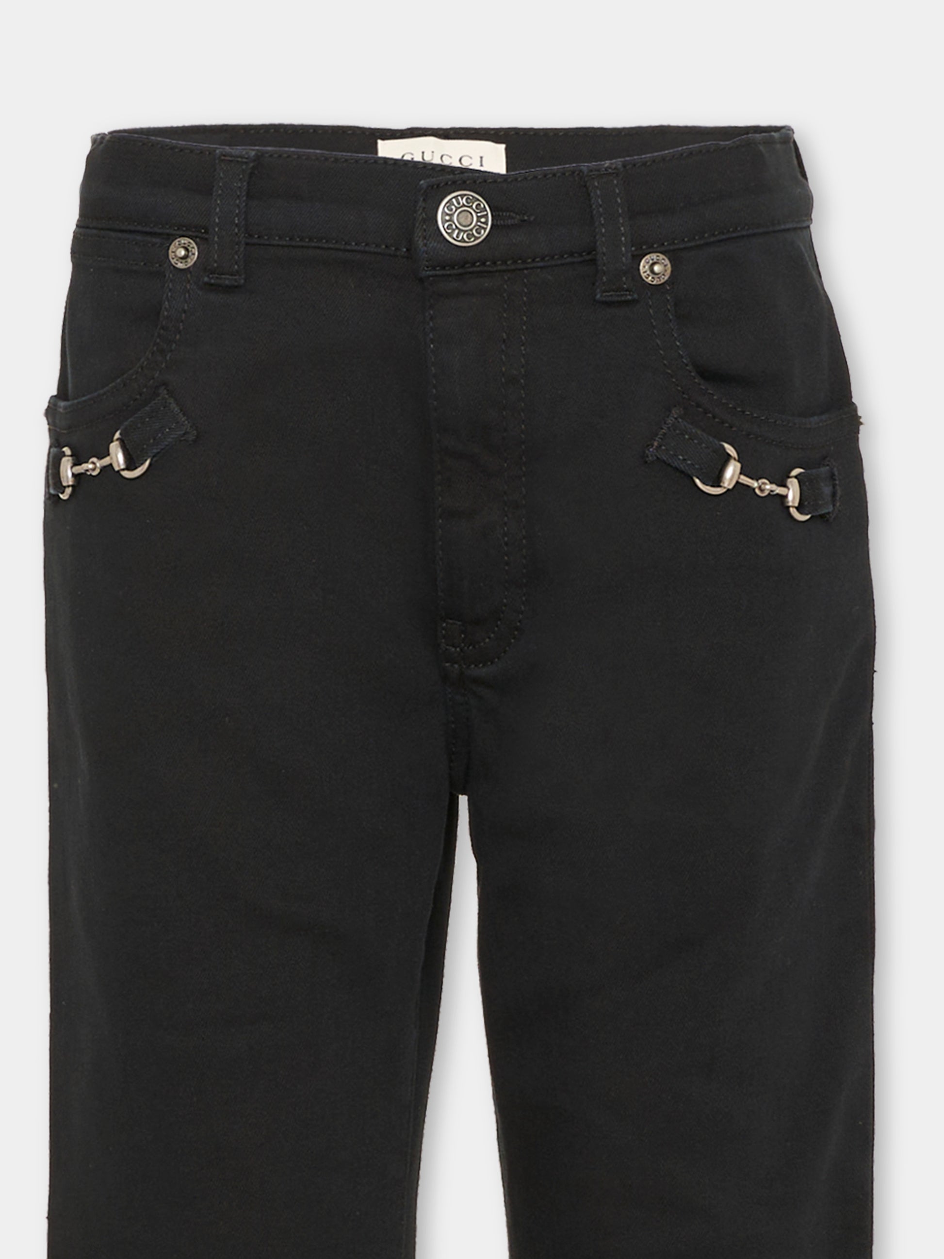 Jeans nero per bambino svasato,Gucci Kids,870025 XDC41 1168
