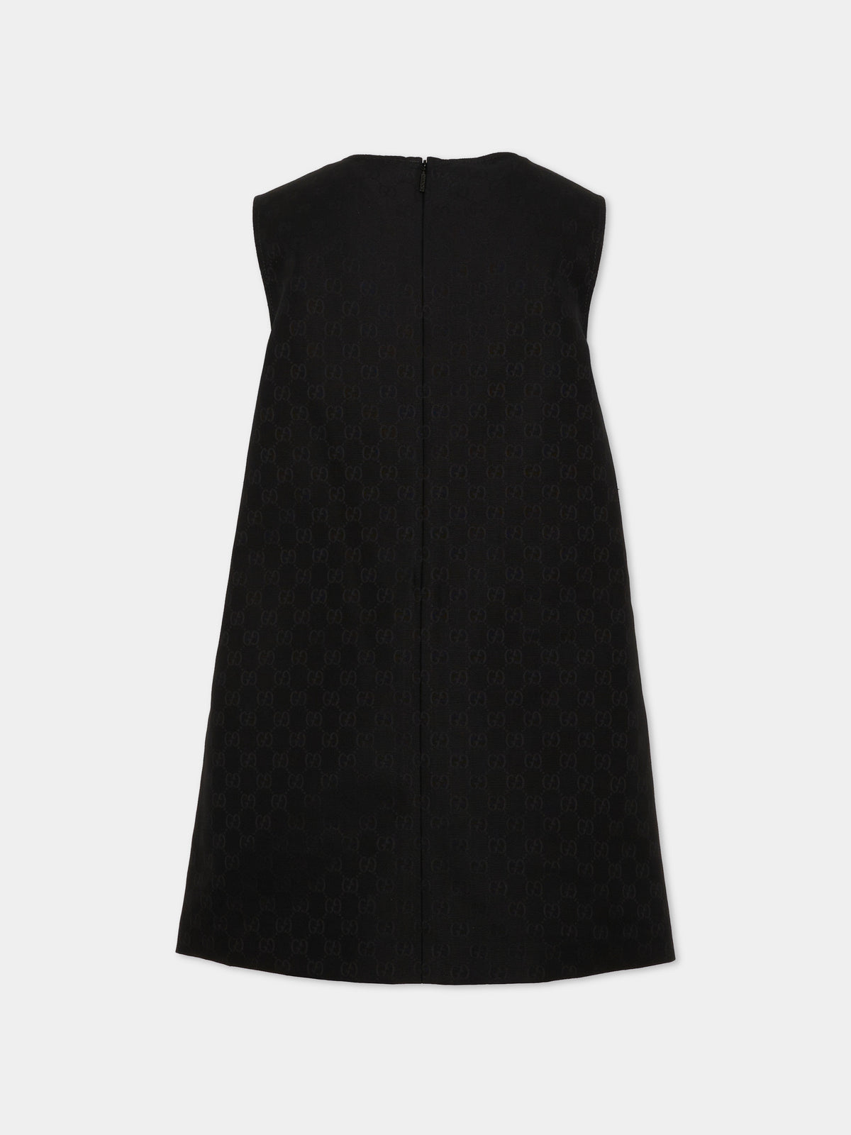 Abito elegante nero per bambina con morsetti