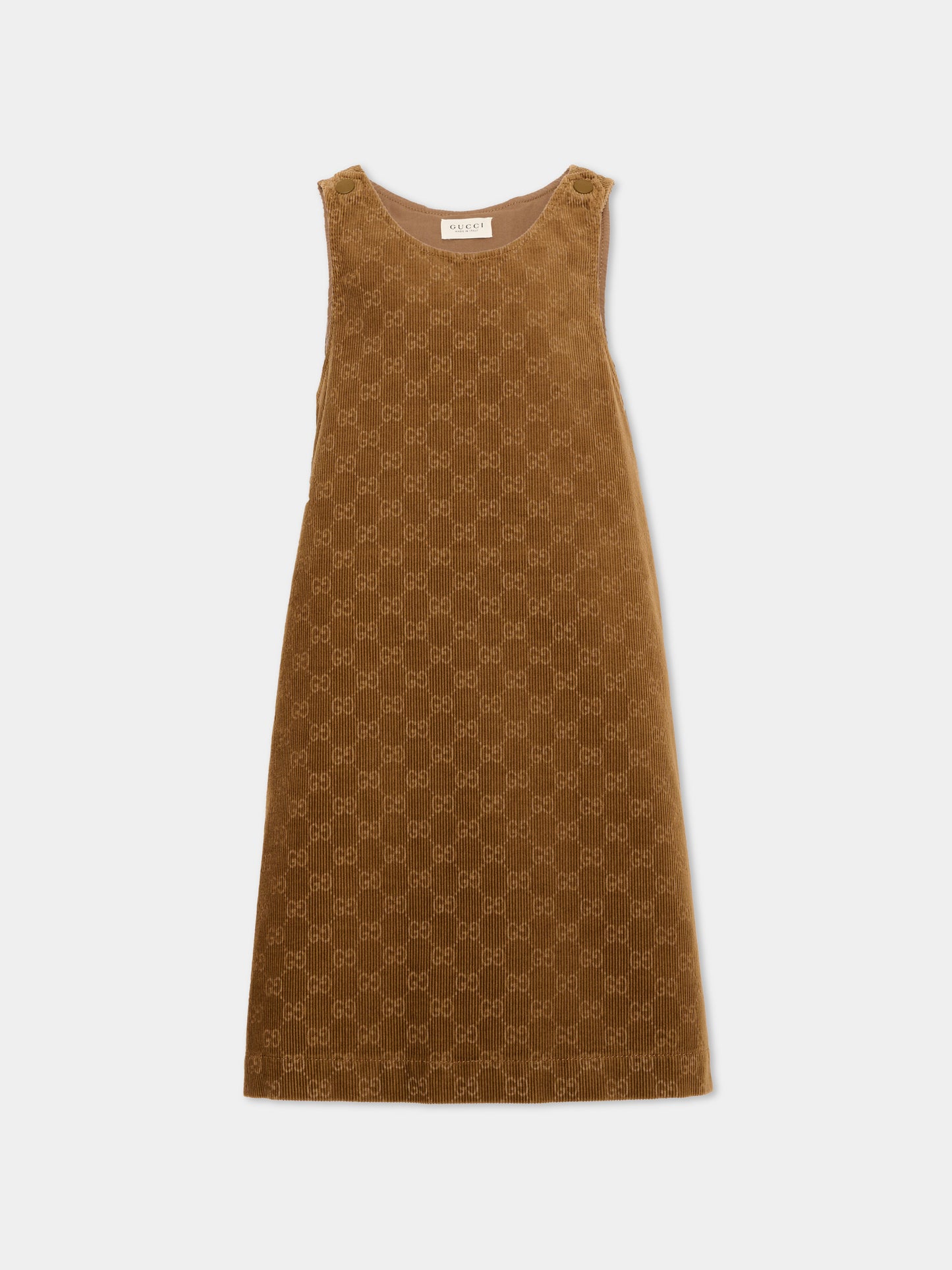 Vestito marrone per bambina con monogram GG,Gucci Kids,873255 XDDF9 2230