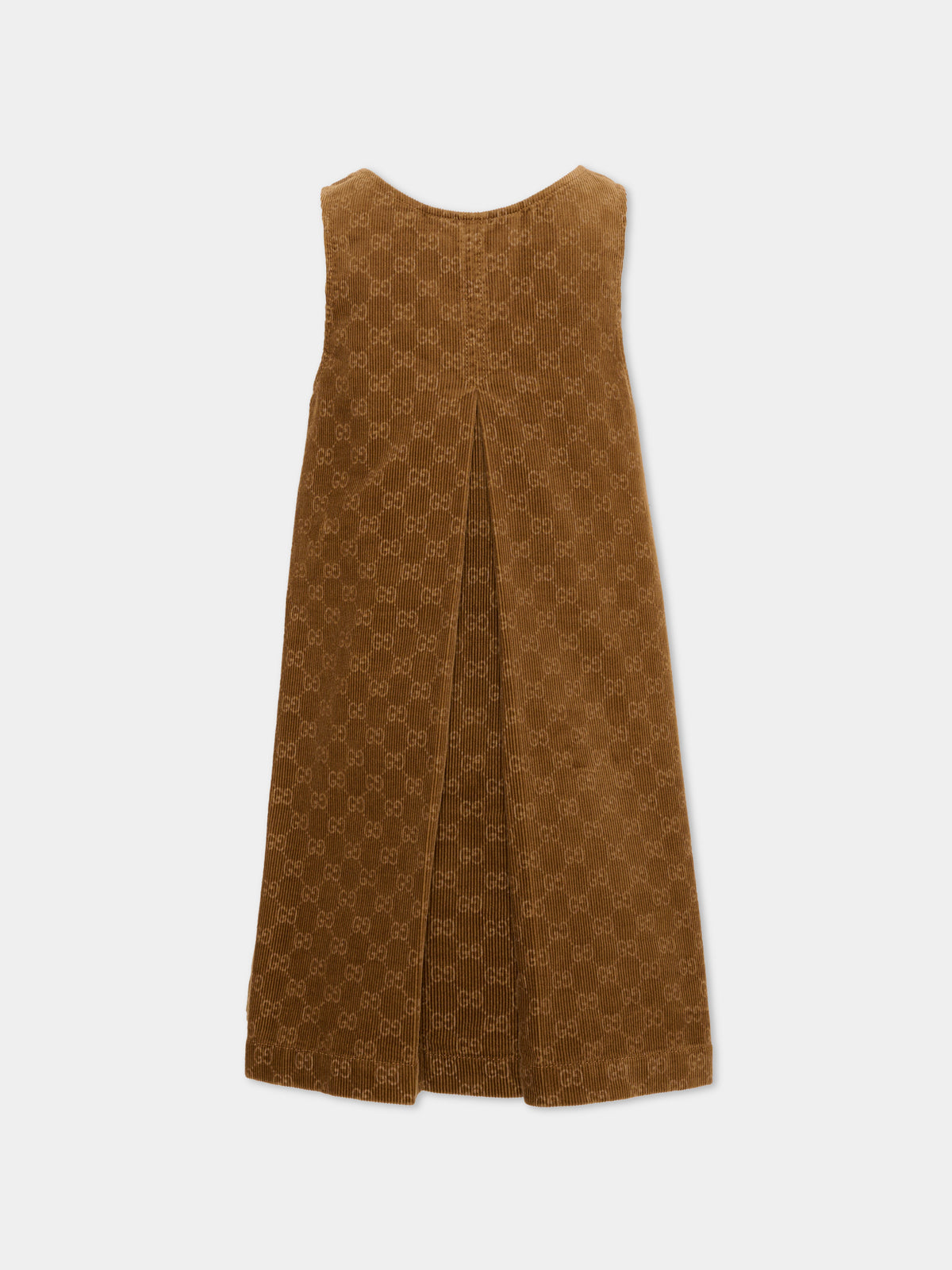Vestito marrone per bambina con monogram GG,Gucci Kids,873255 XDDF9 2230