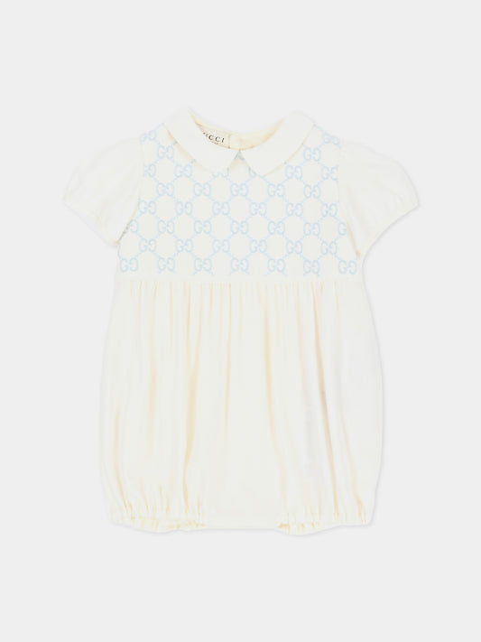 Pagliaccetto avorio per neonato GG,Gucci Kids,866487 ZAI9G 9128