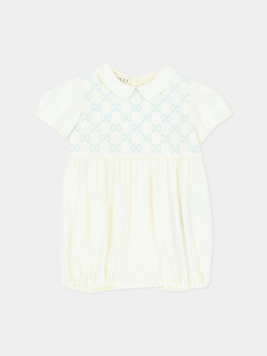 Pagliaccetto avorio per neonato GG,Gucci Kids,866487 ZAI9G 9128