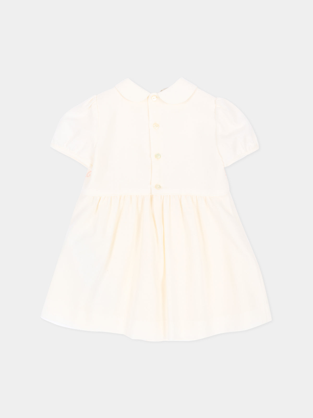 Abito elegante avorio per neonata con monogram GG,Gucci Kids,866851 ZAI9G 9172