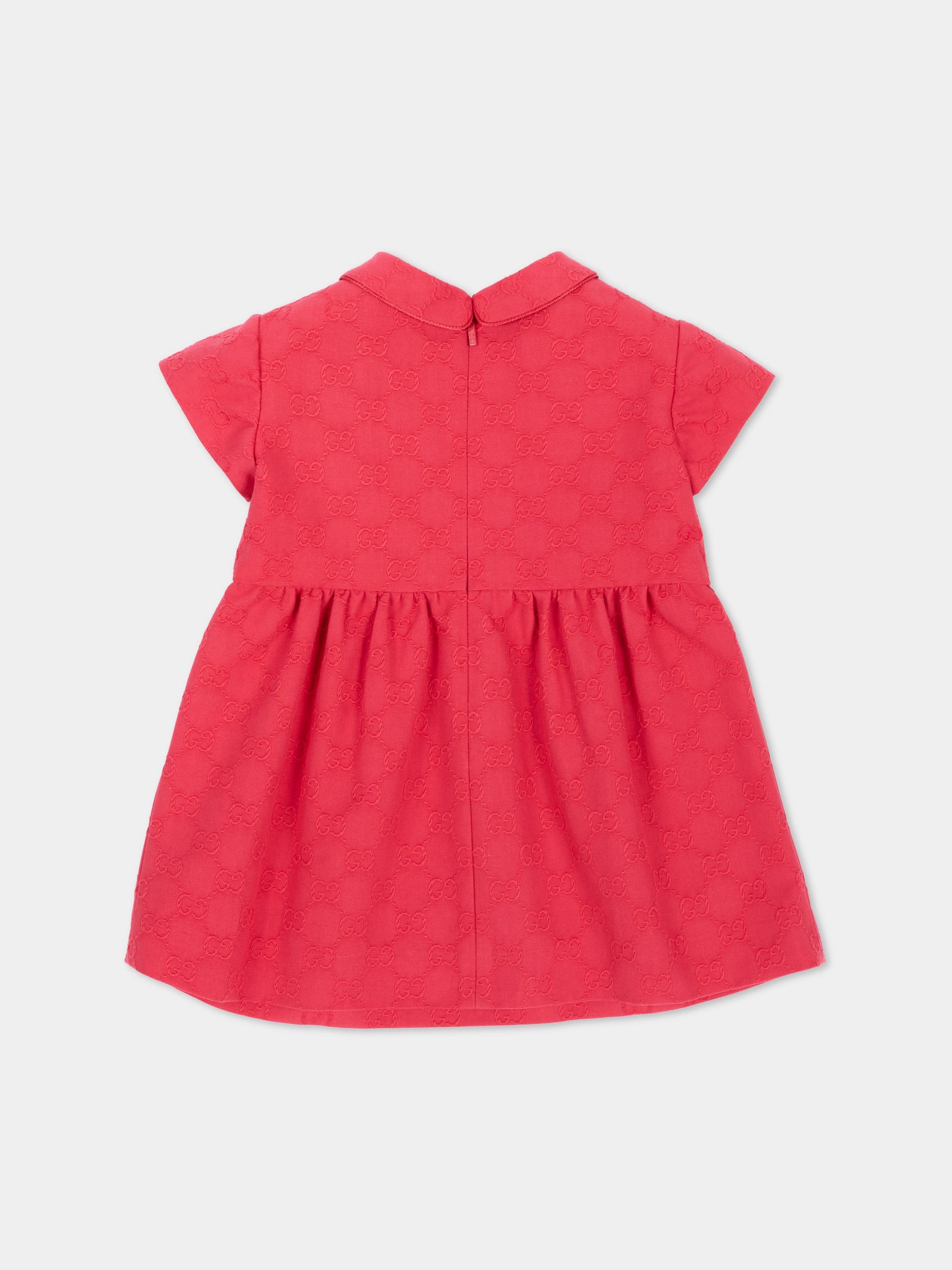 Vestito rosso per neonata con GG,Gucci Kids,866841 ZASYD 6137