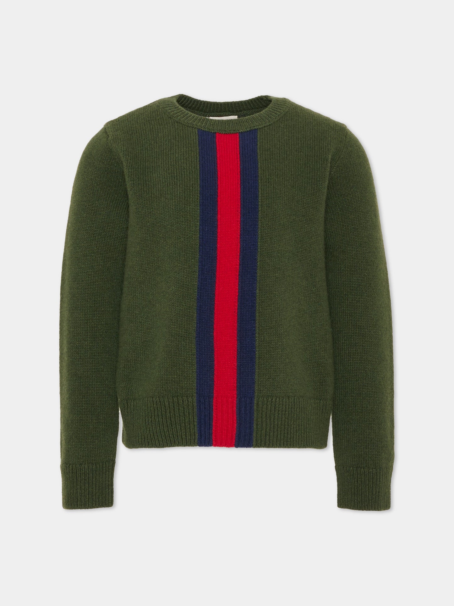 Maglione verde per bambini con dettaglio Web,Gucci Kids,867433 XKFNR 3008