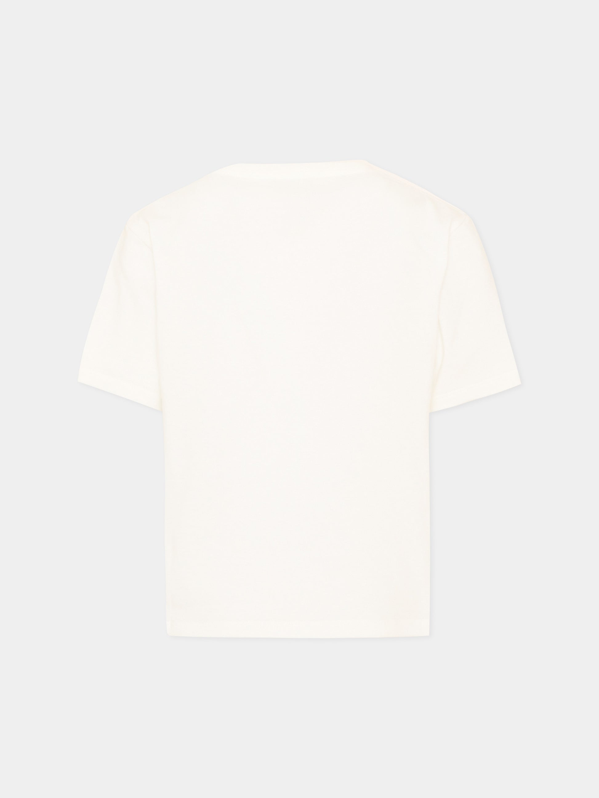T-shirt bianca per bambina con stampa,Gucci Kids,835229 XJHXT 9214
