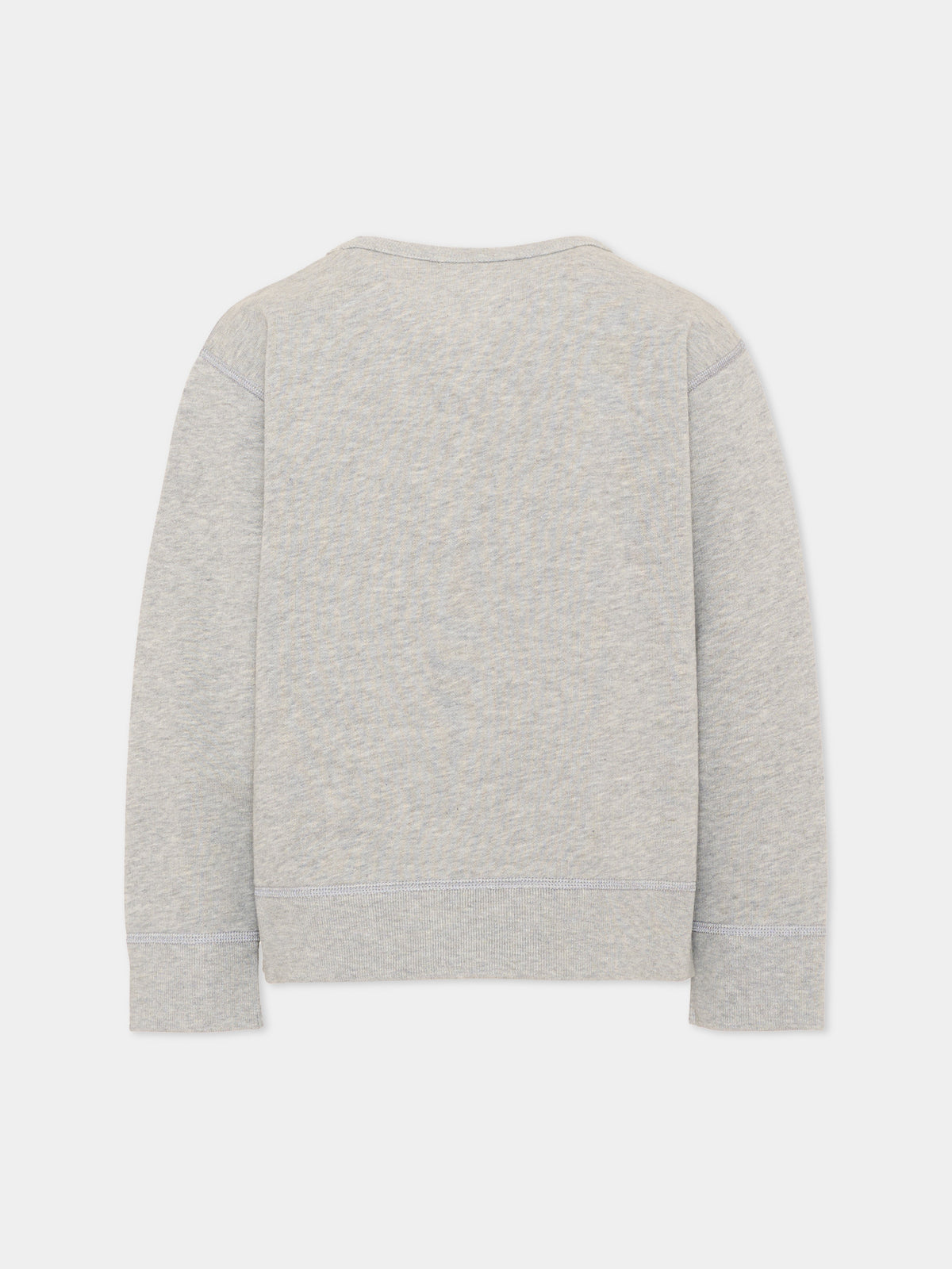Felpa girocollo grigia per bambino con logo,Gucci Kids,855825 XJHY2 1183