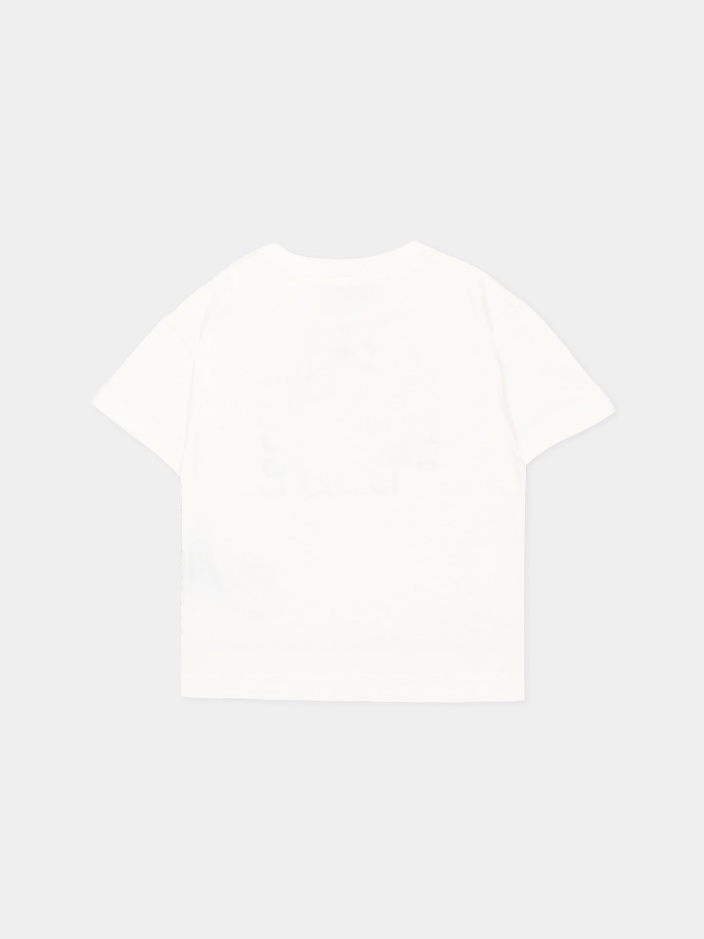 T-shirt a manica corta avorio per neonato logo,Gucci Kids,873800 XJHY7 9214