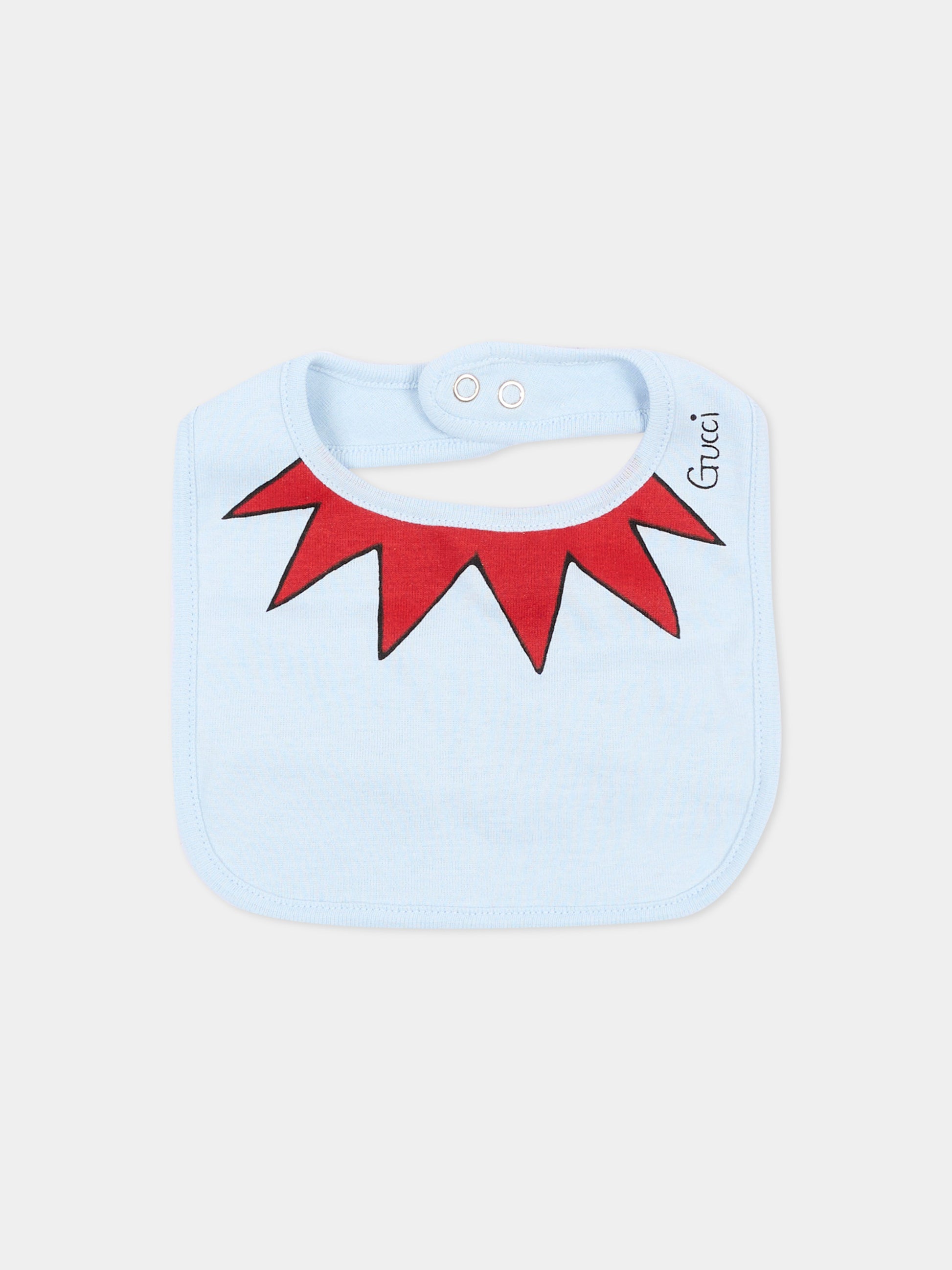 Set Tutine azzurro per neonato stampa gatto,Gucci Kids,873813 XJHZD 4454