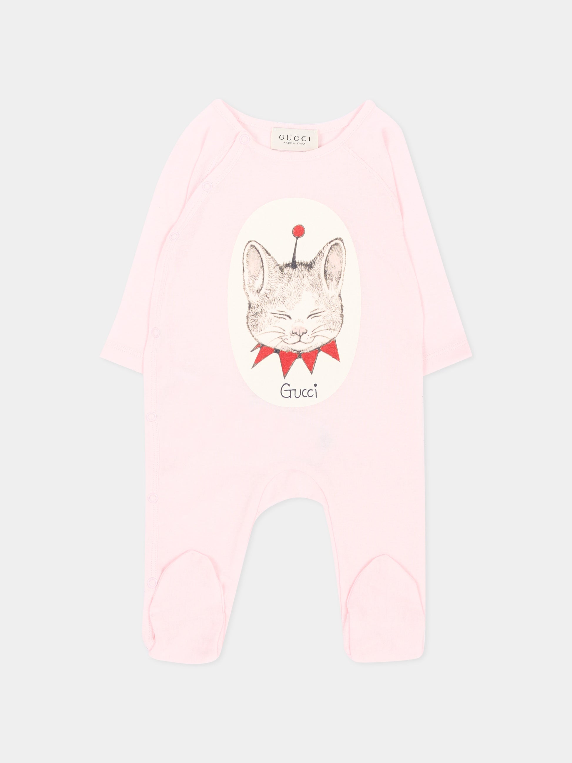 Set Tutine rosa per neonata stampato,Gucci Kids,873813 XJHZD 5595