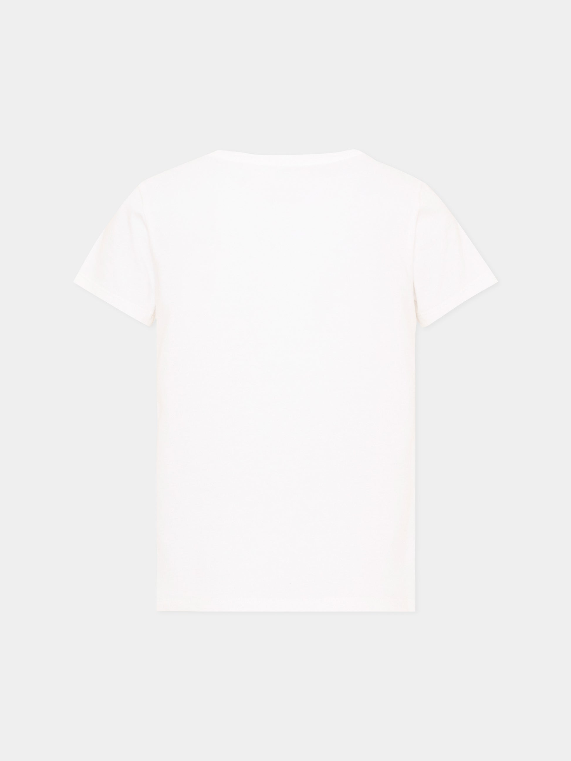 T-shirt a manica corta avorio per bambino stampa logo,Gucci Kids,547559 XJHXA 9043