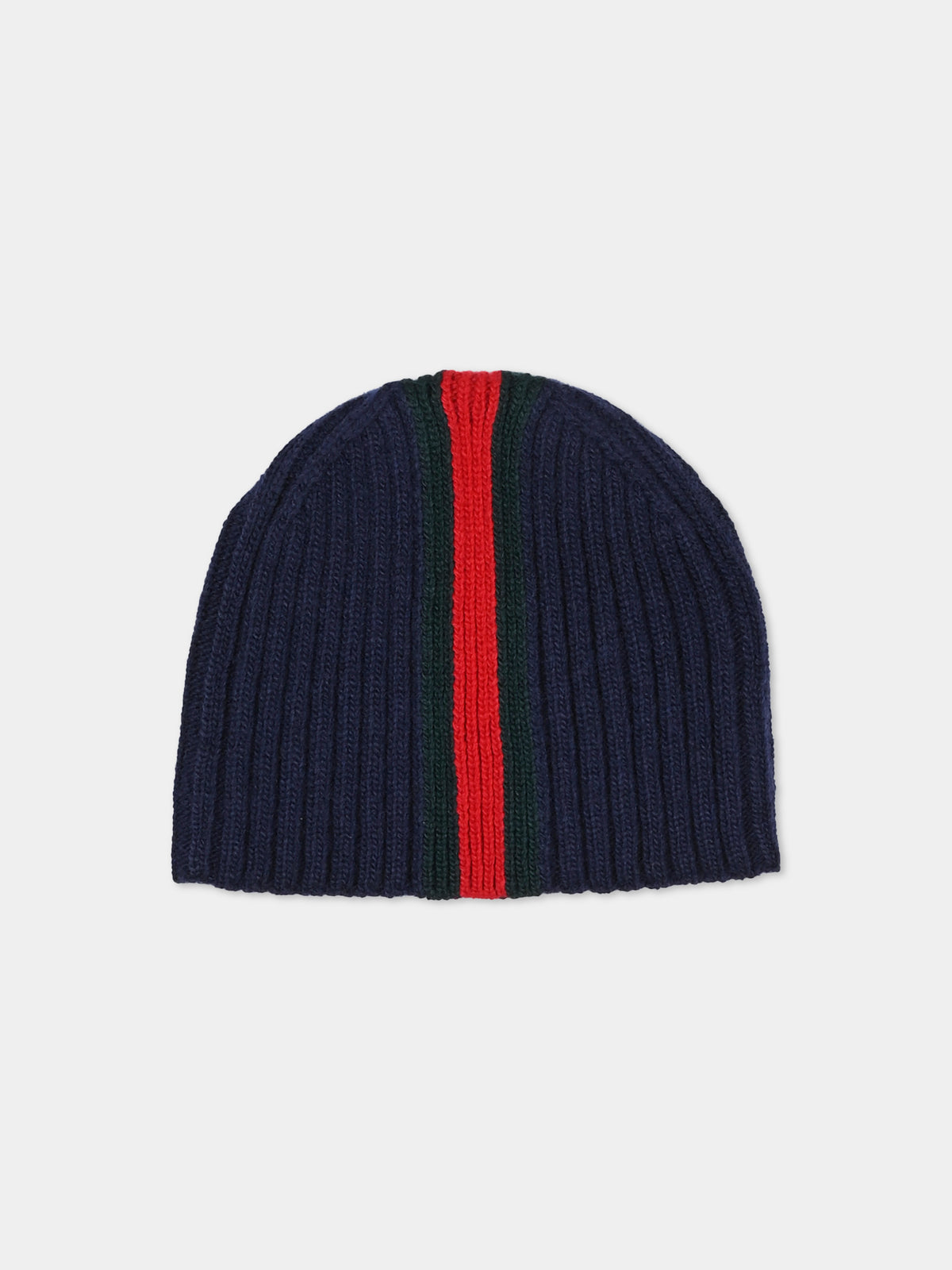 Berretto blu per neonati con Web,Gucci Kids,871025 3KACH 4066