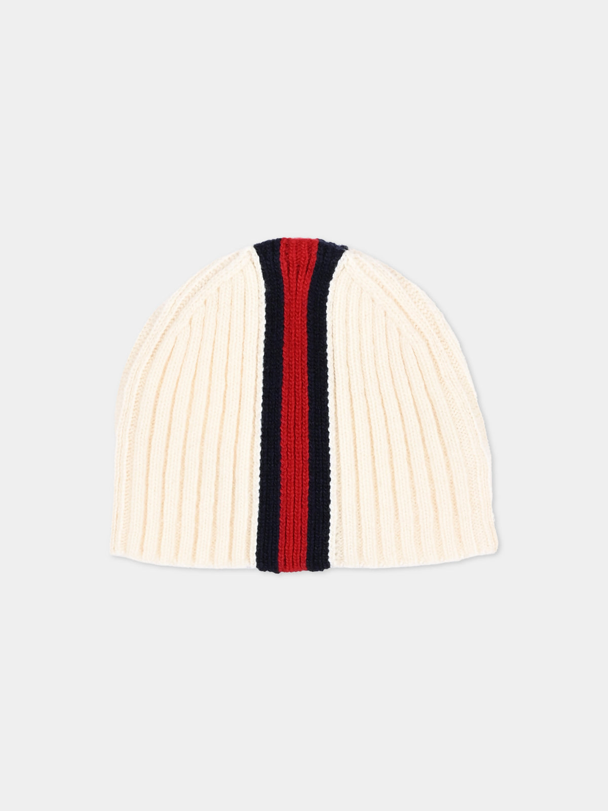 Berretto avorio per neonati con Web,Gucci Kids,871025 3KACH 9268