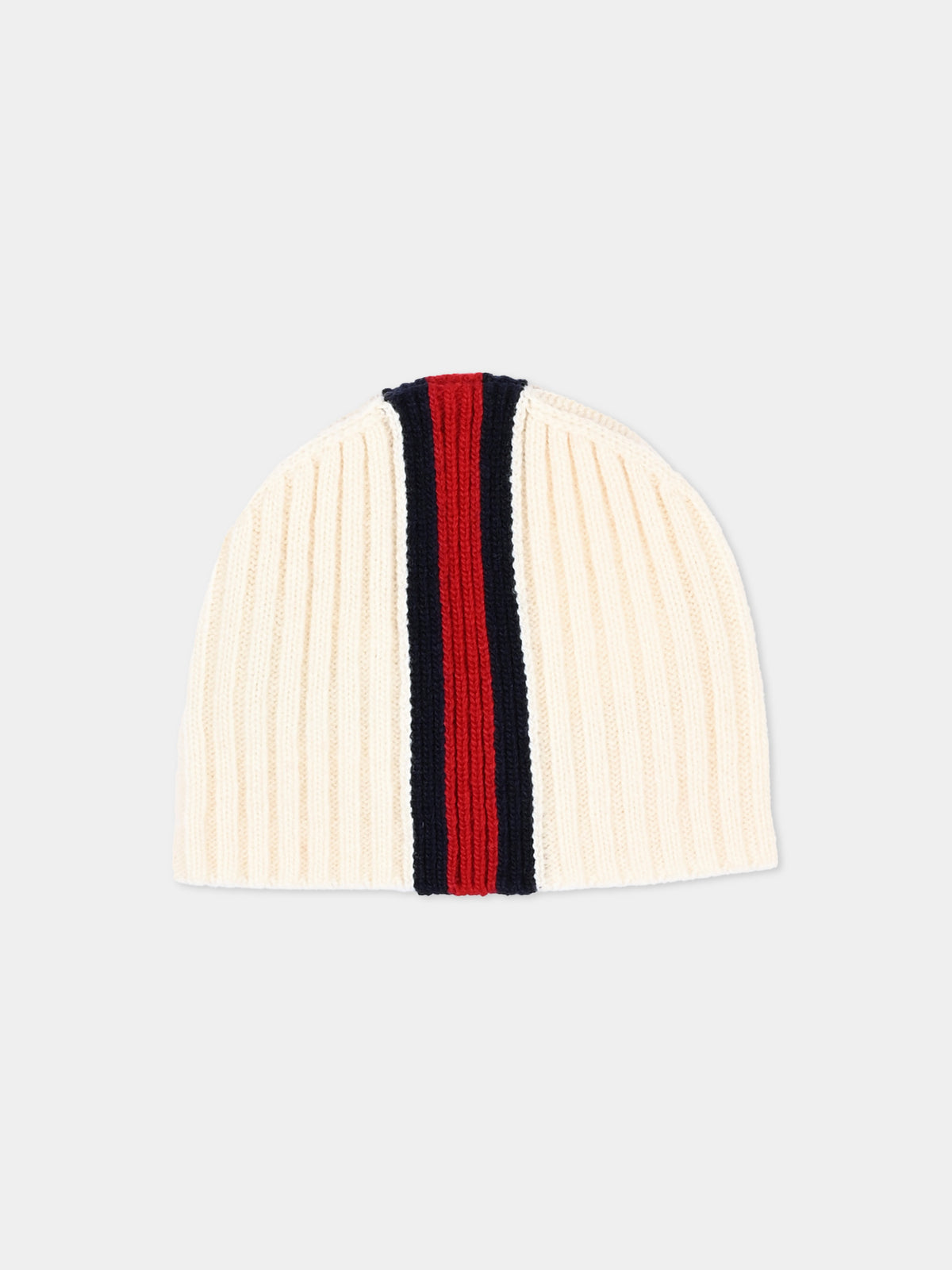 Berretto avorio per neonati con Web,Gucci Kids,871025 3KACH 9268
